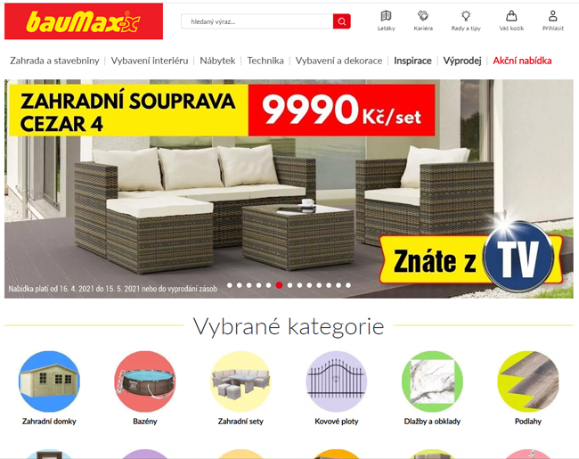 Baumax nábytek eshop