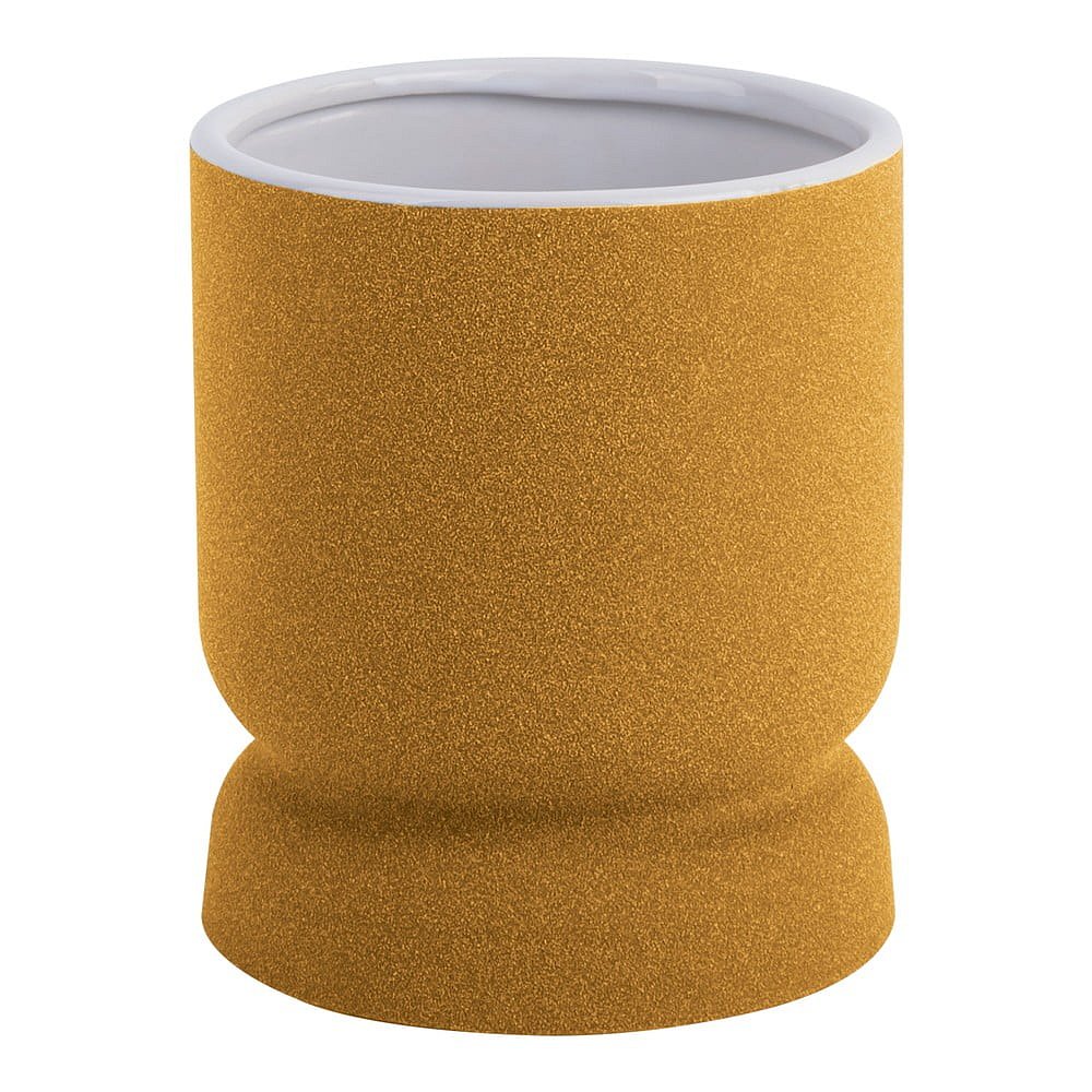 Žlutá keramická váza PT LIVING Cast, výška 17 cm