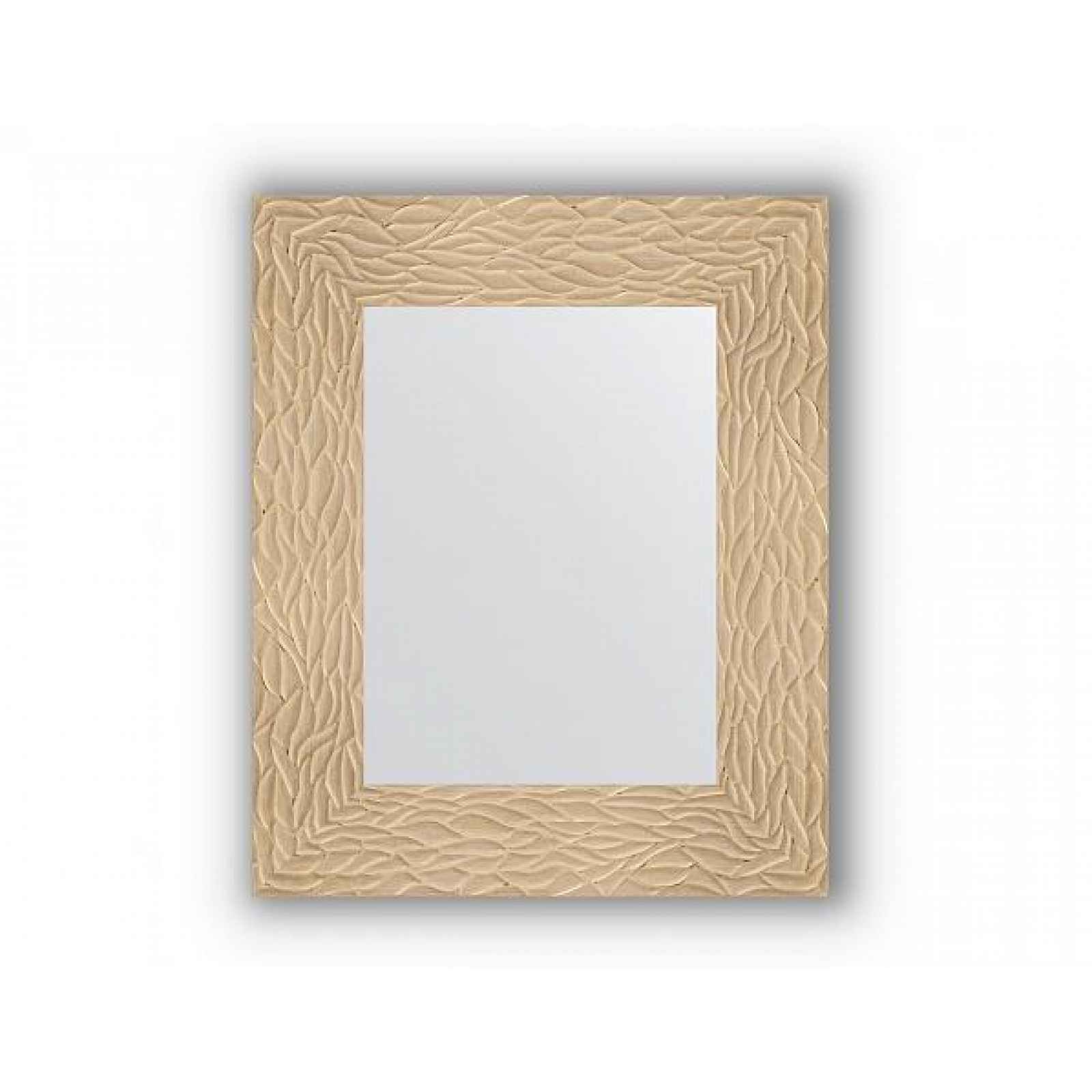 Zrcadlo v rámu, zlatá listová textura BY 3021 46x56 cm