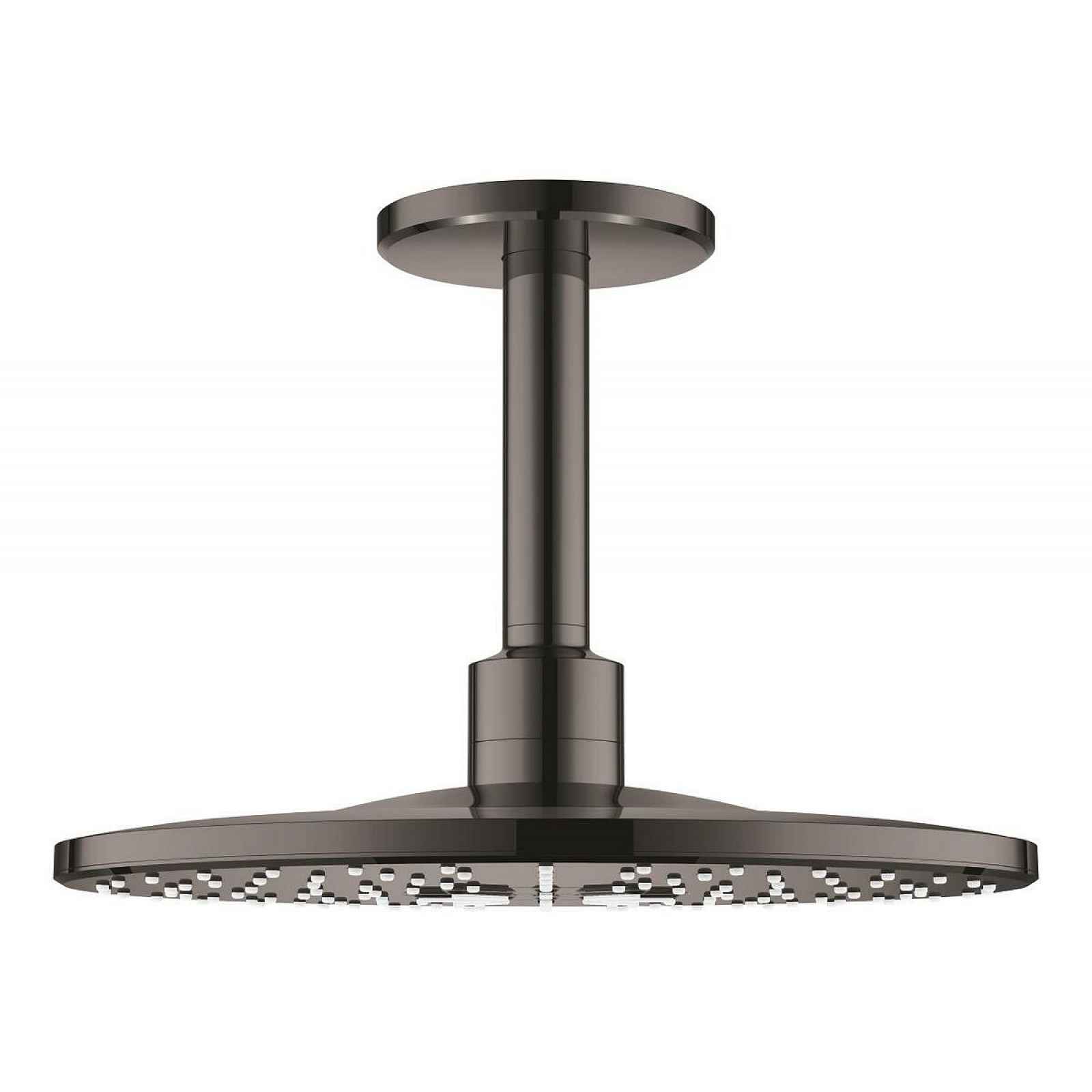 Hlavová sprcha Grohe RAINSHOWER SmartActive strop včetně sprchového ramena Hard Graphite 26477A00