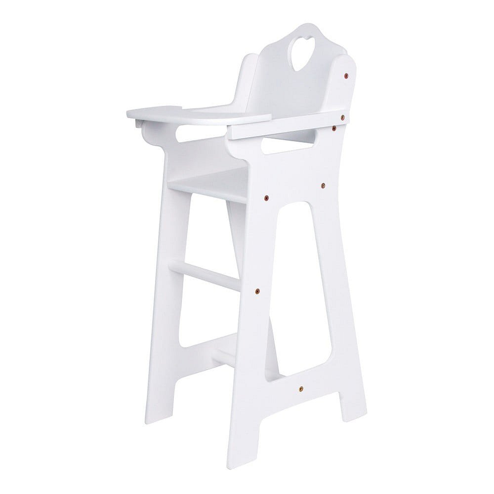 Bílá dřevěná stolička pro panenky Legler Dolls