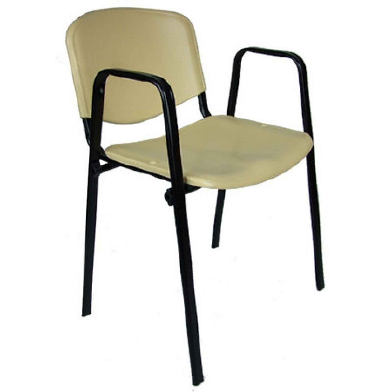 Konferenční židle ISO plastová s područkami černá