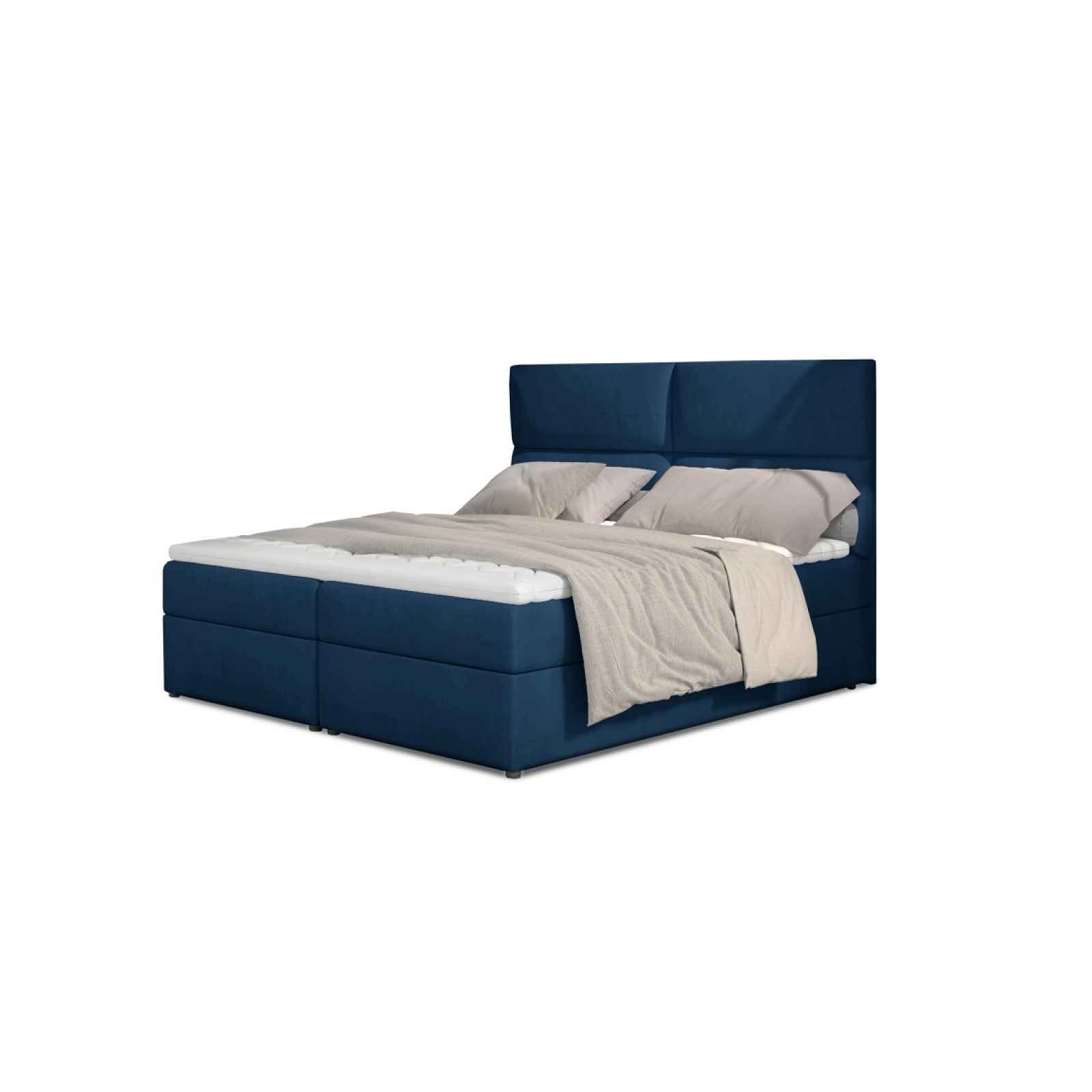 Boxspring PILANSI 10 160x200, modrá látka