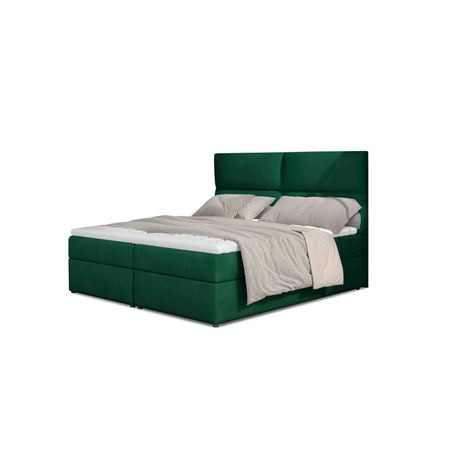 Boxspring PILANSI 04 140x200, zelená látka