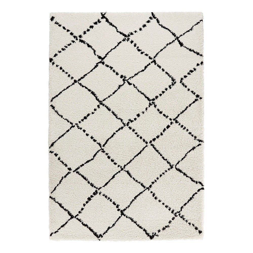 Černobílý koberec Mint Rugs Allure Ronno Black White, 120 x 170 cm