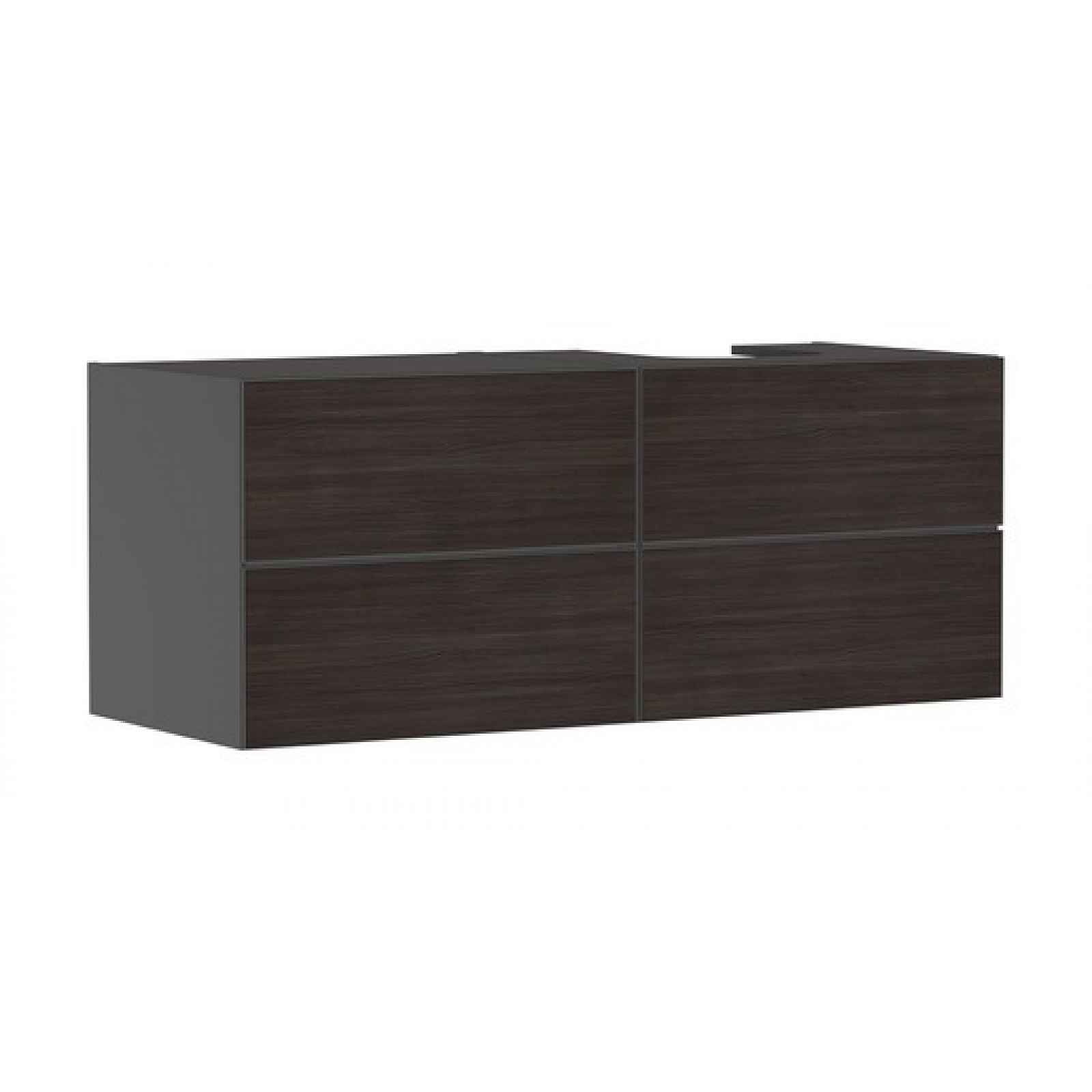 Skříňka pod umyvadlo pod desku Hansgrohe Xevolos E 137x55,5x55 cm břidlicová matná šedá mat 54241730