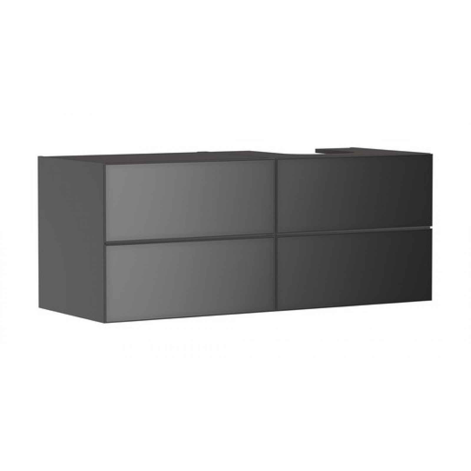 Skříňka pod umyvadlo pod desku Hansgrohe Xevolos E 137x55,5x55 cm břidlicová matná šedá mat 54241770