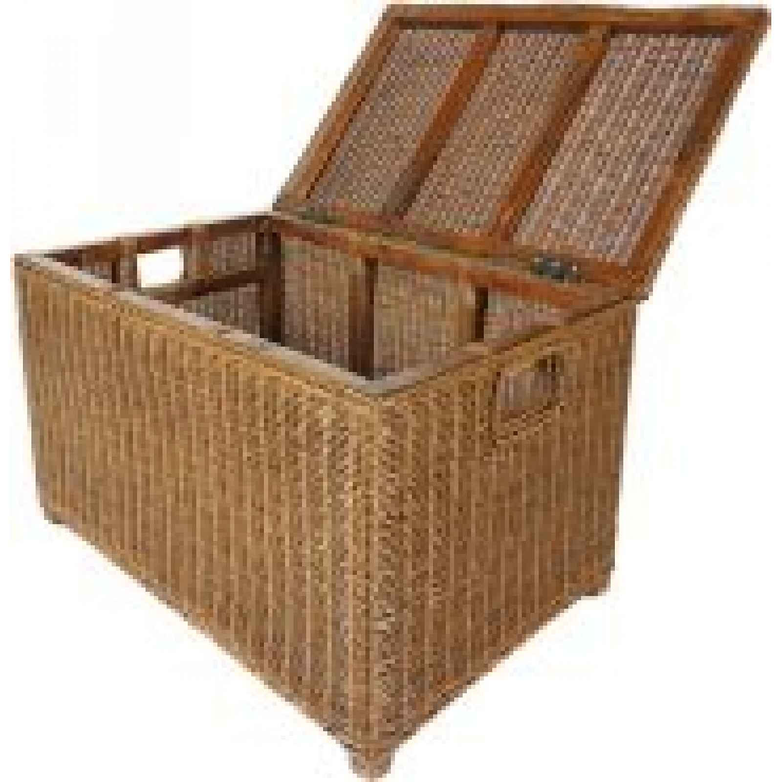 Ratanový koš - tmavý med, malý