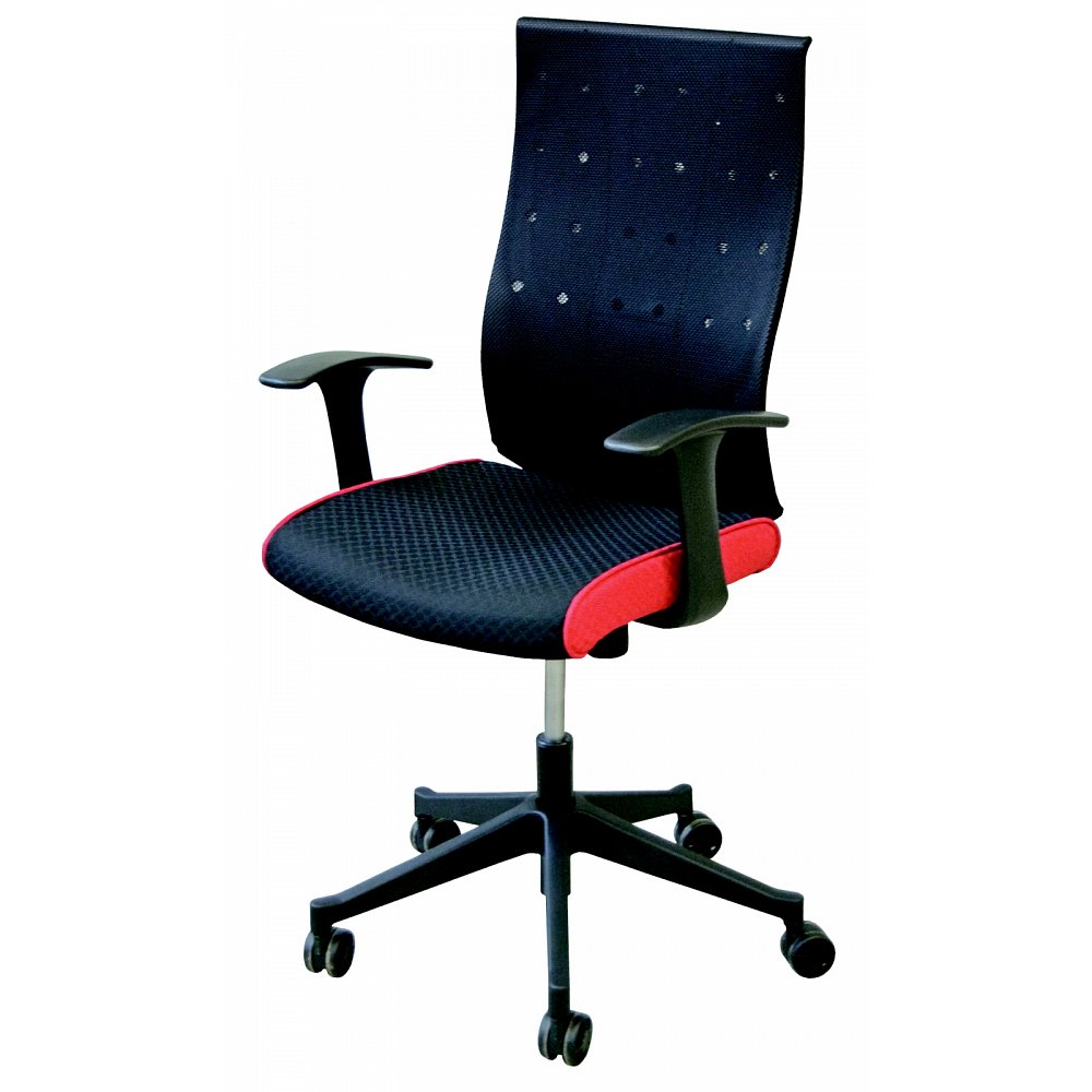 Manažerská židle VICKY, černá/červená - 58/106/52 cm