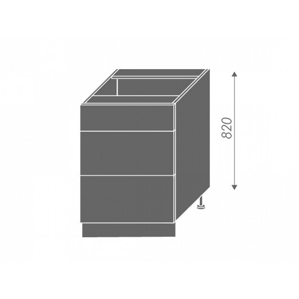 EMPORIUM, skříňka dolní D3E 60, korpus: bílý, barva: grey stone