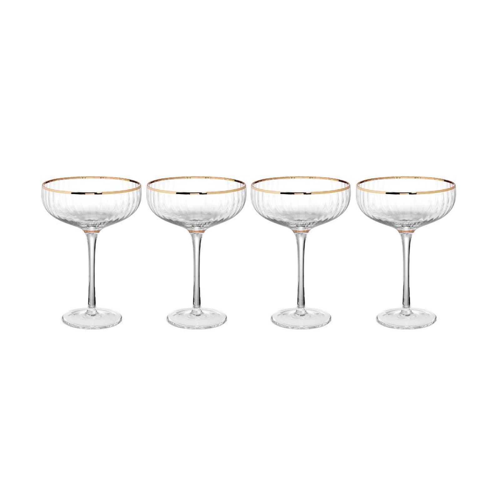 Butlers GOLDEN TWENTIES Sada sklenic na šampaňské 400 ml 4 ks