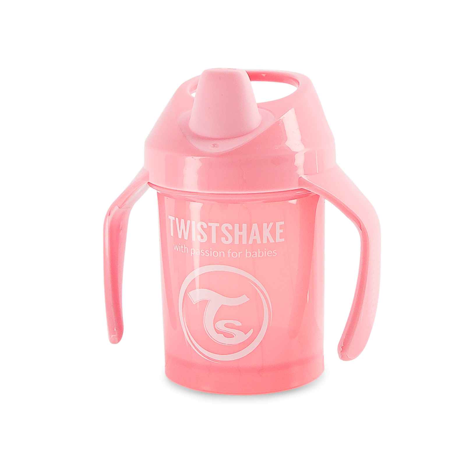 Twistshake Učící netekoucí hrnek 230 ml, růžová