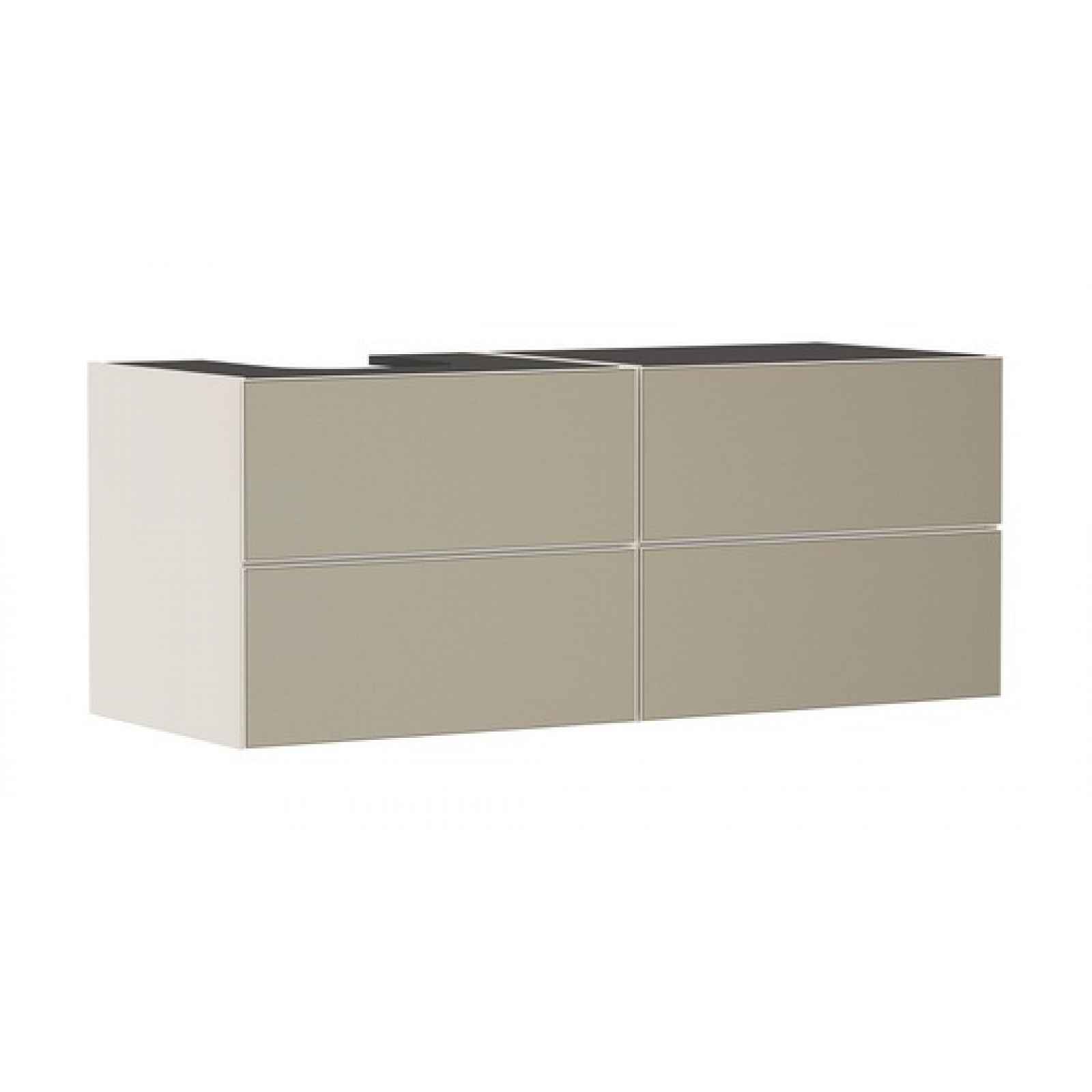 Skříňka pod umyvadlo pod desku Hansgrohe Xevolos E 137x55,5x55 cm písková matná béžová mat 54237390