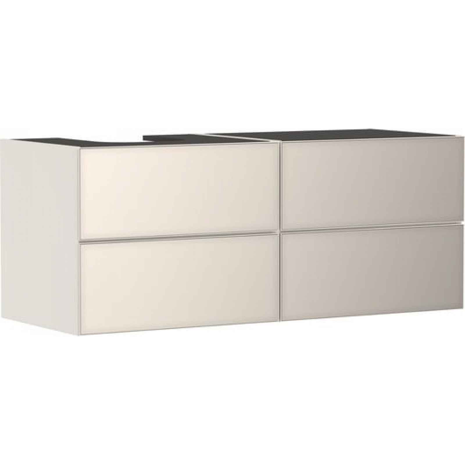 Skříňka pod umyvadlo pod desku Hansgrohe Xevolos E 137x55,5x55 cm písková matná béžová mat 54237790