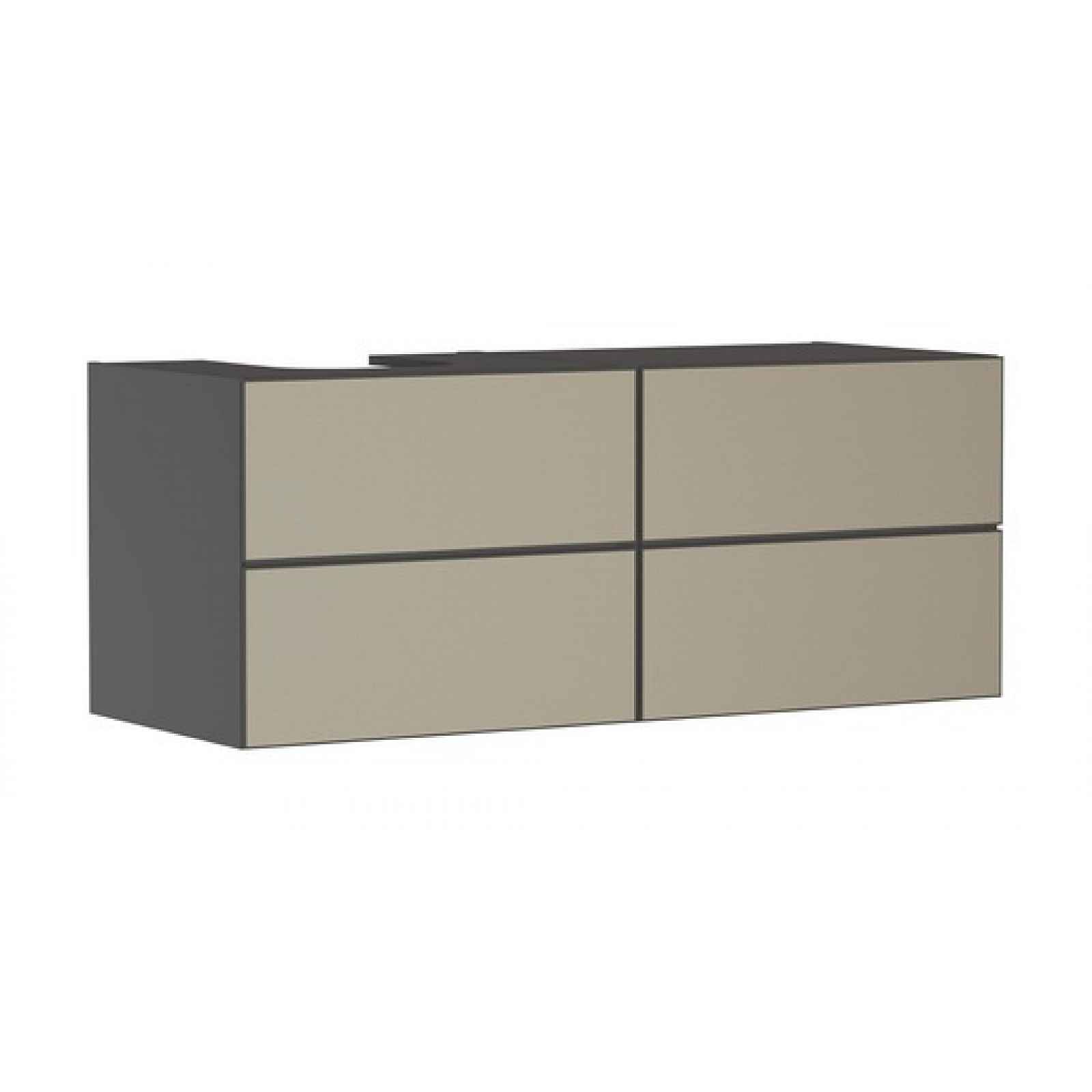 Skříňka pod umyvadlo pod desku Hansgrohe Xevolos E 137x55,5x55 cm břidlicová matná šedá mat 54238390