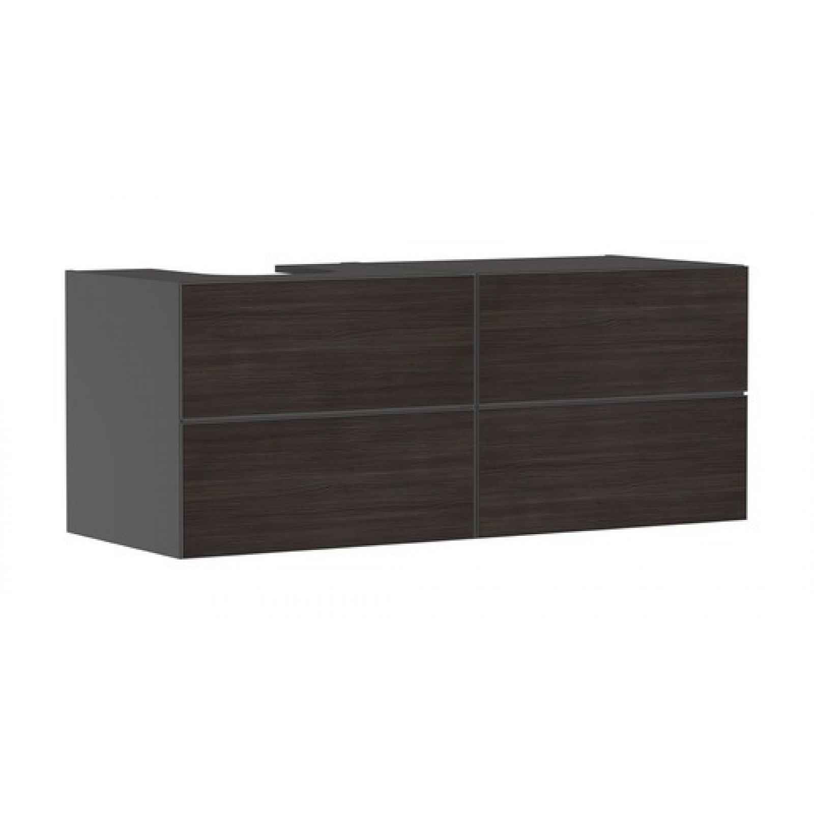 Skříňka pod umyvadlo pod desku Hansgrohe Xevolos E 137x55,5x55 cm břidlicová matná šedá mat 54238730
