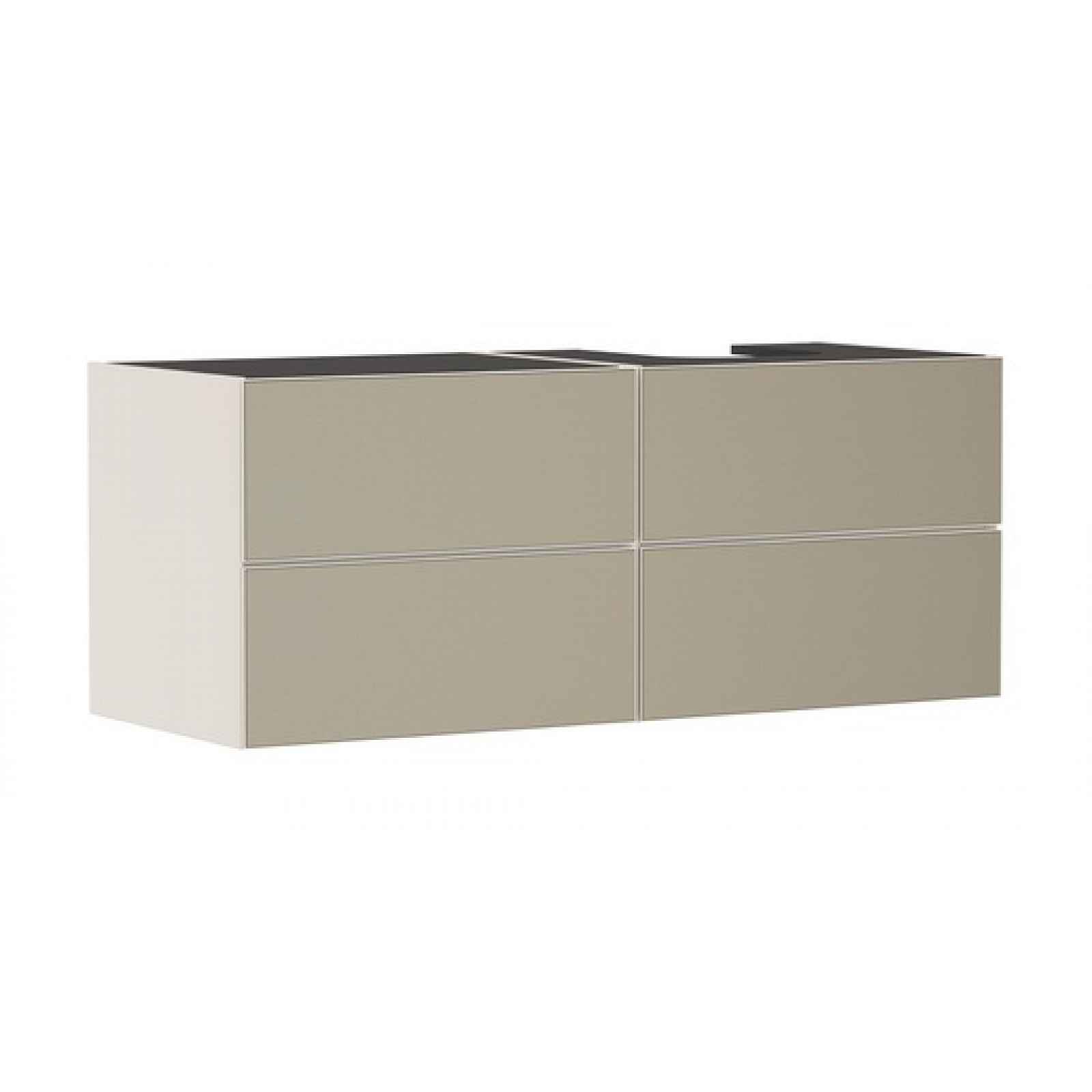 Skříňka pod umyvadlo pod desku Hansgrohe Xevolos E 137x55,5x55 cm písková matná béžová mat 54240390