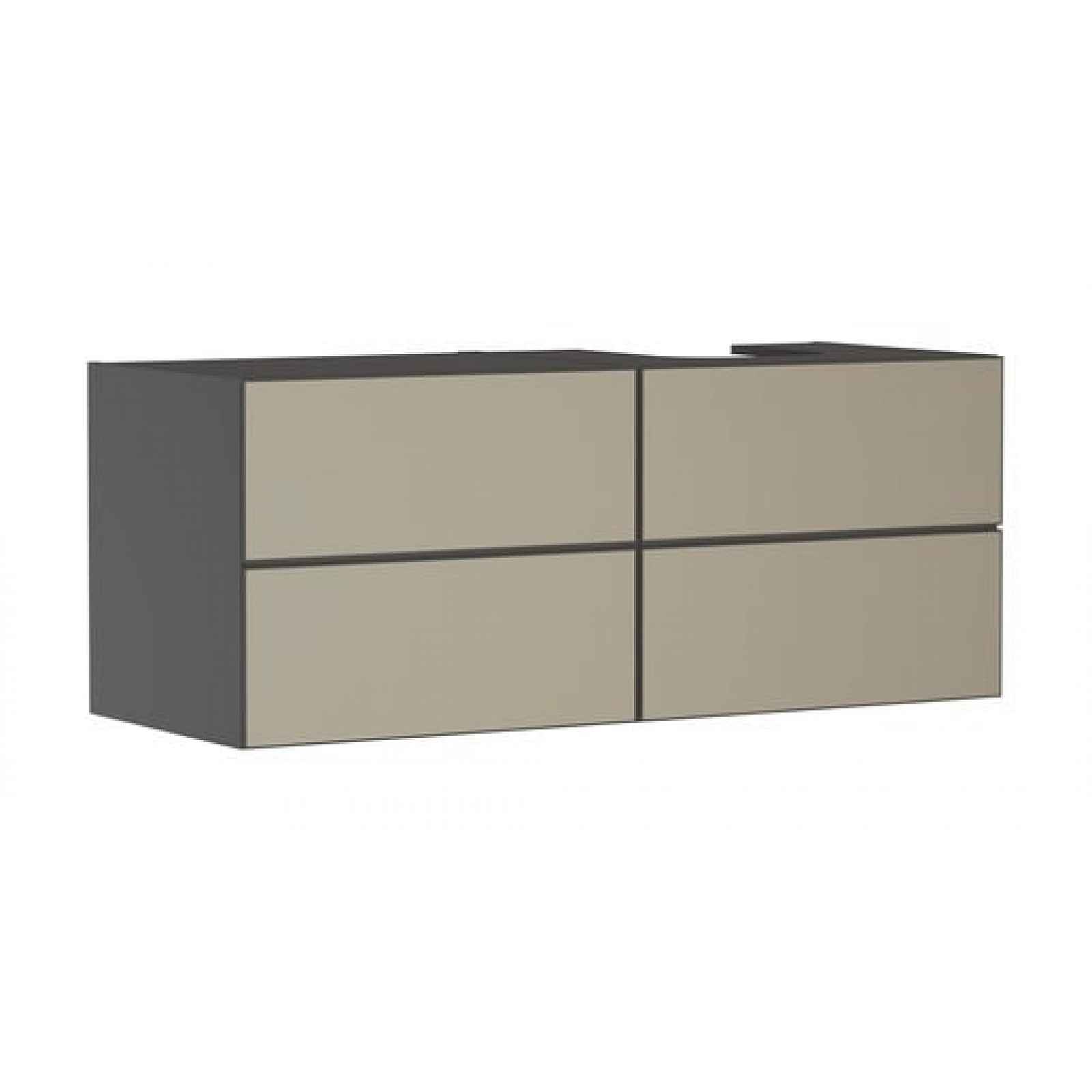 Skříňka pod umyvadlo pod desku Hansgrohe Xevolos E 137x55,5x55 cm břidlicová matná šedá mat 54241390