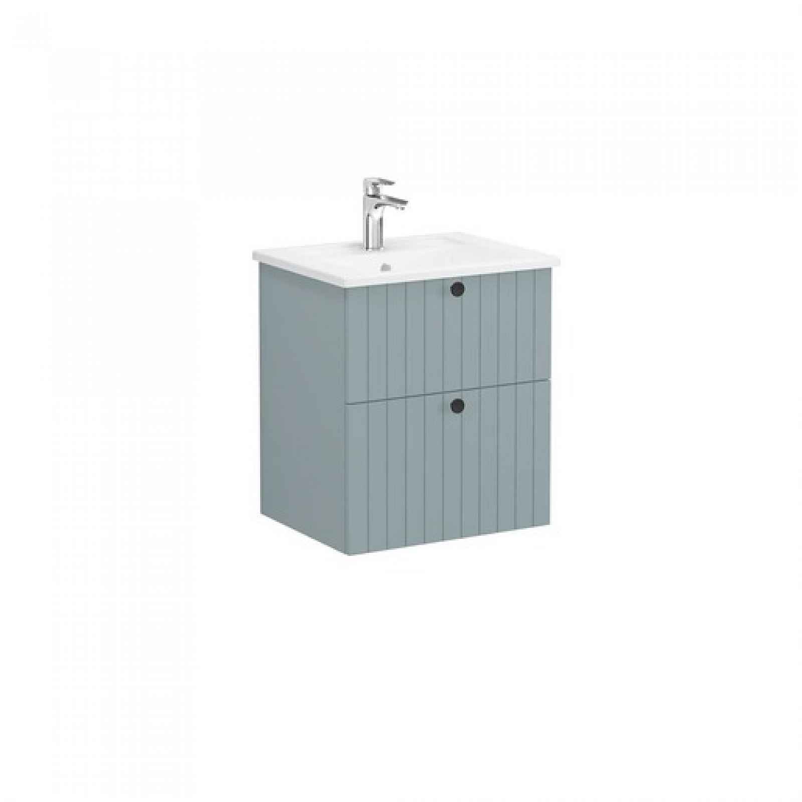 Koupelnová skříňka s umyvadlem Vitra Root 60x67x46 cm zelená mat ROOTG60GINTS