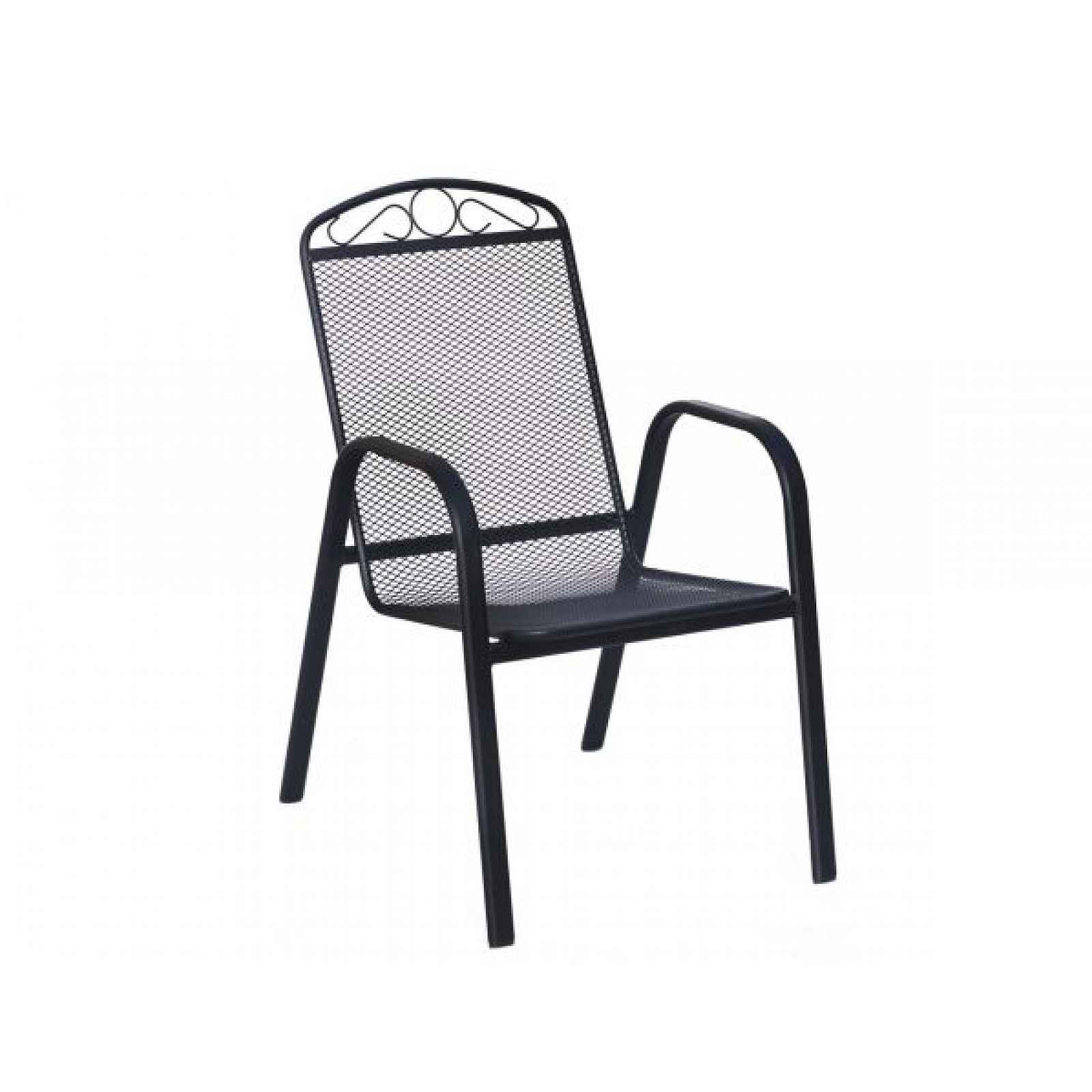 Kovová zahradní židle černá