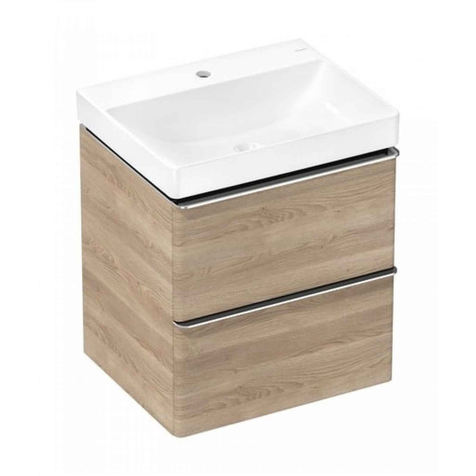 Skříňka s umyvadlem Hansgrohe Xelu Q 60x69,5x48 cm přírodní dub 54373000