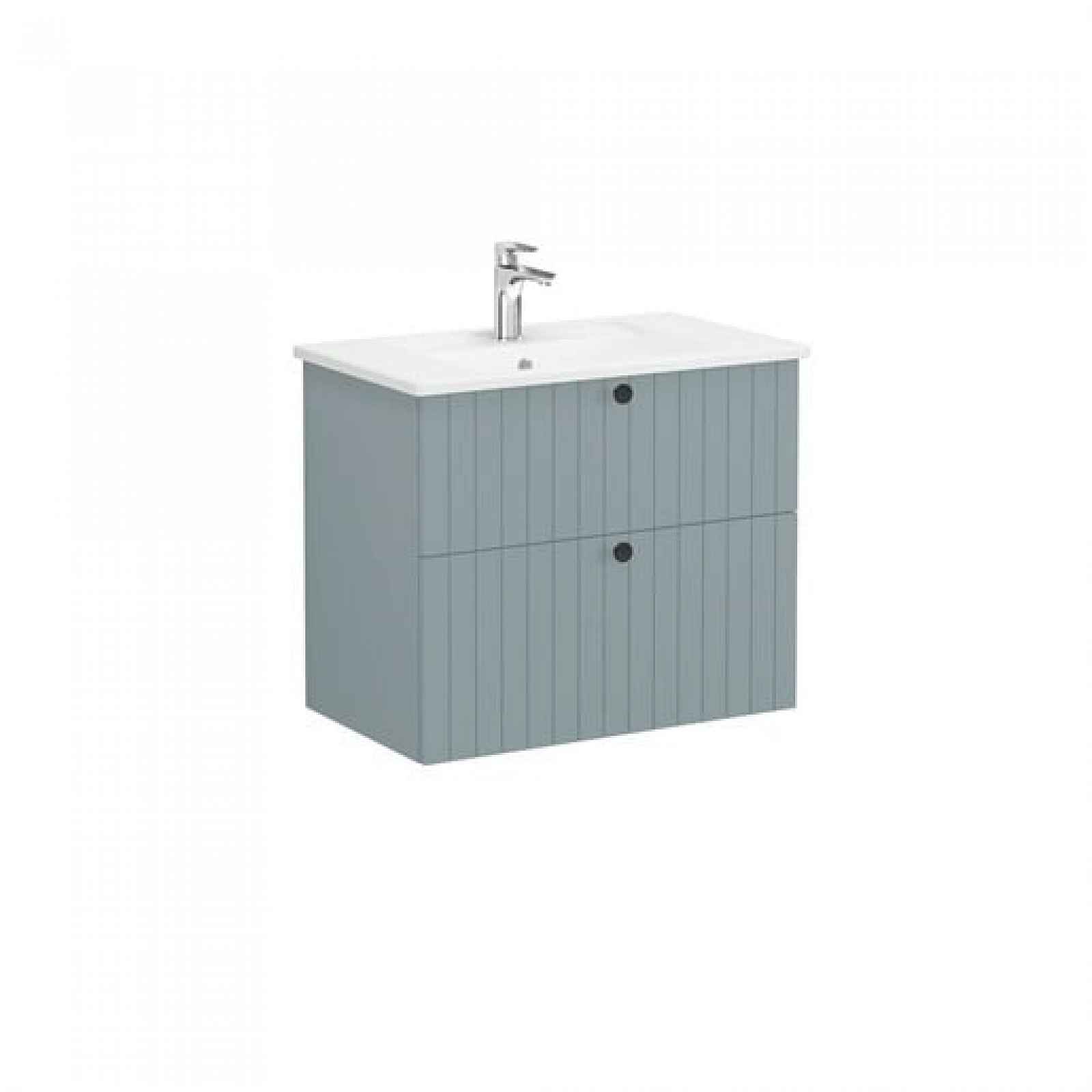 Koupelnová skříňka s umyvadlem Vitra Root 80x67x46 cm zelená mat ROOTG80GINTS
