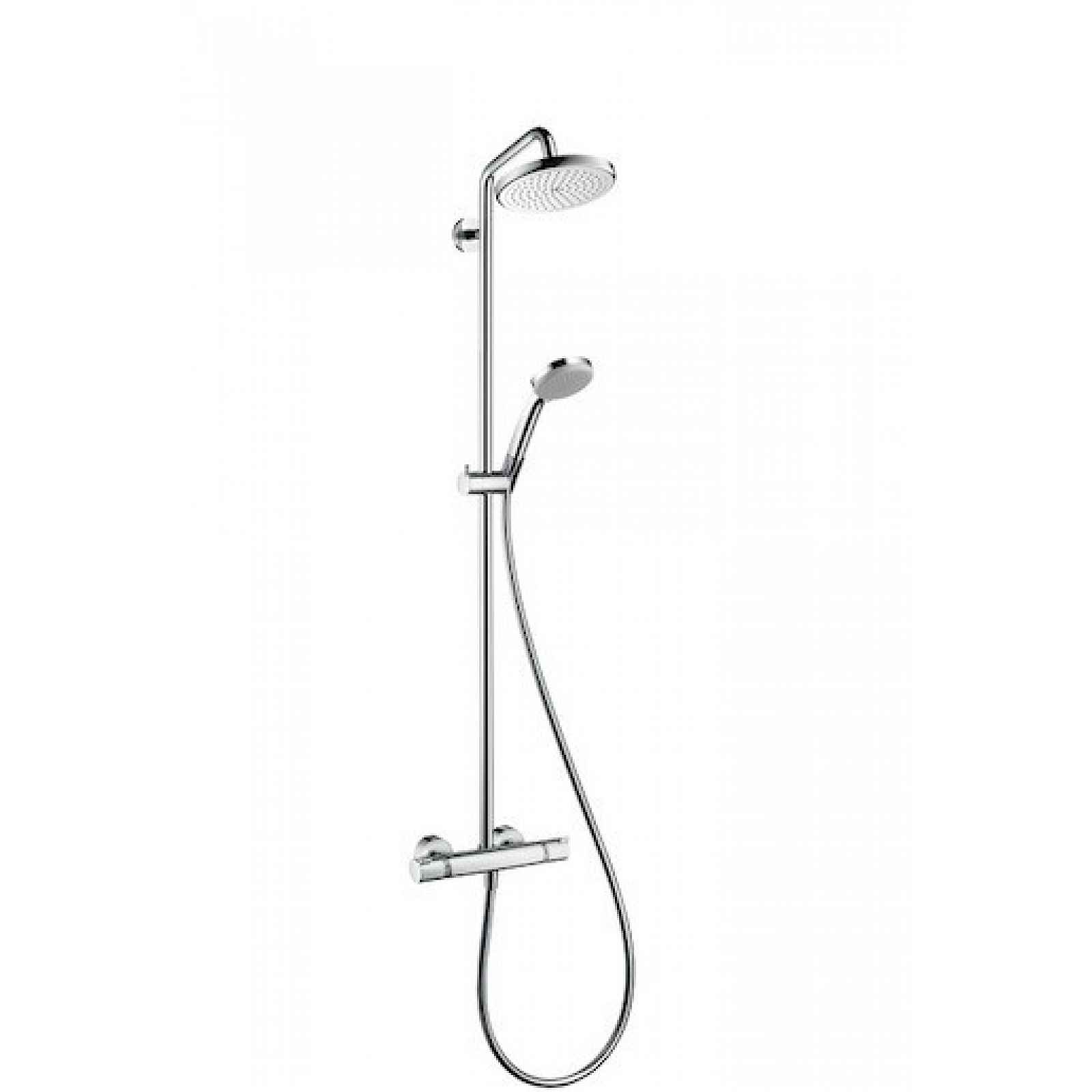 Sprchový systém Hansgrohe Croma na stěnu s termostatickou baterií chrom 27188000