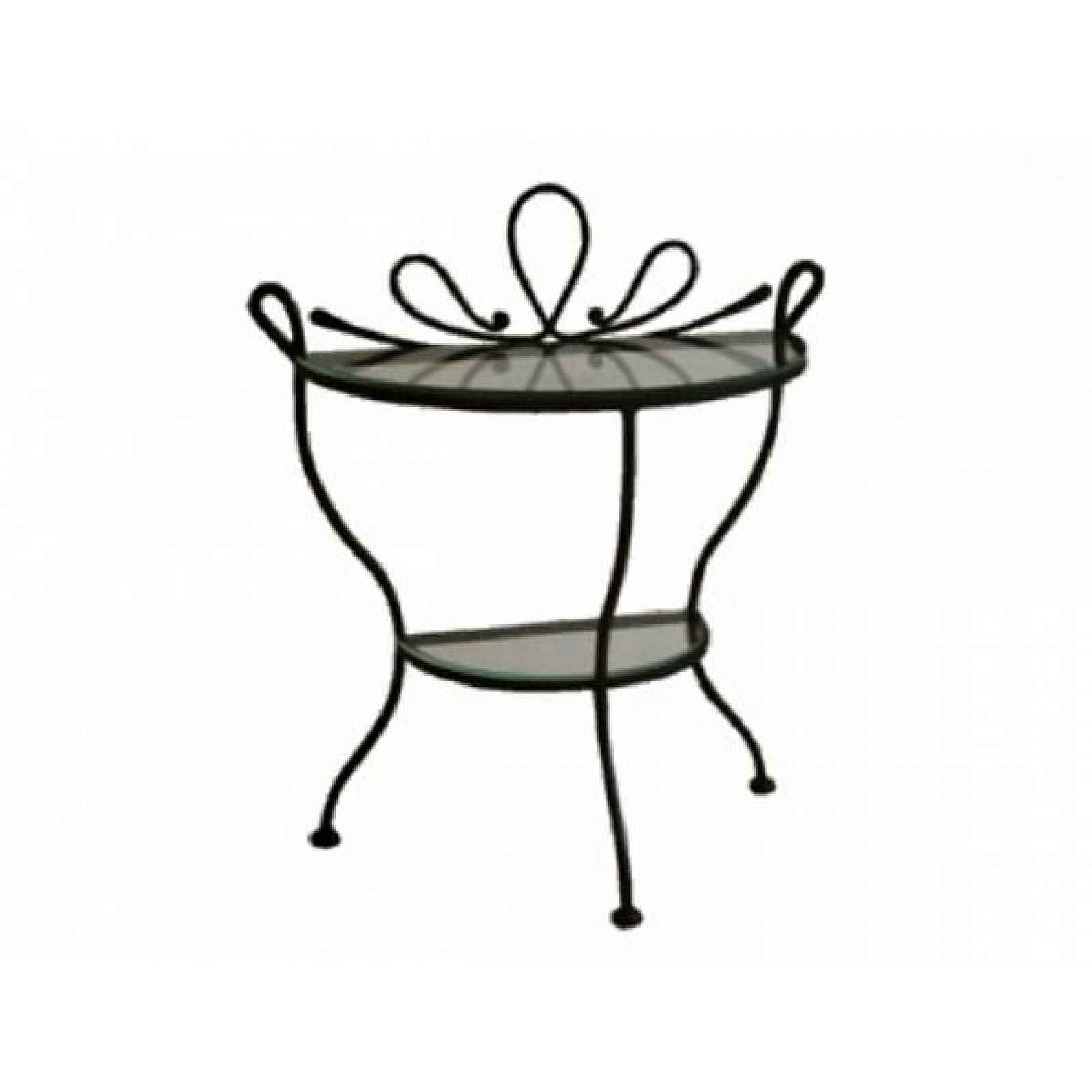 Kovaný noční stolek SIRACUSA 0448 Černá 5A - zlatá patina