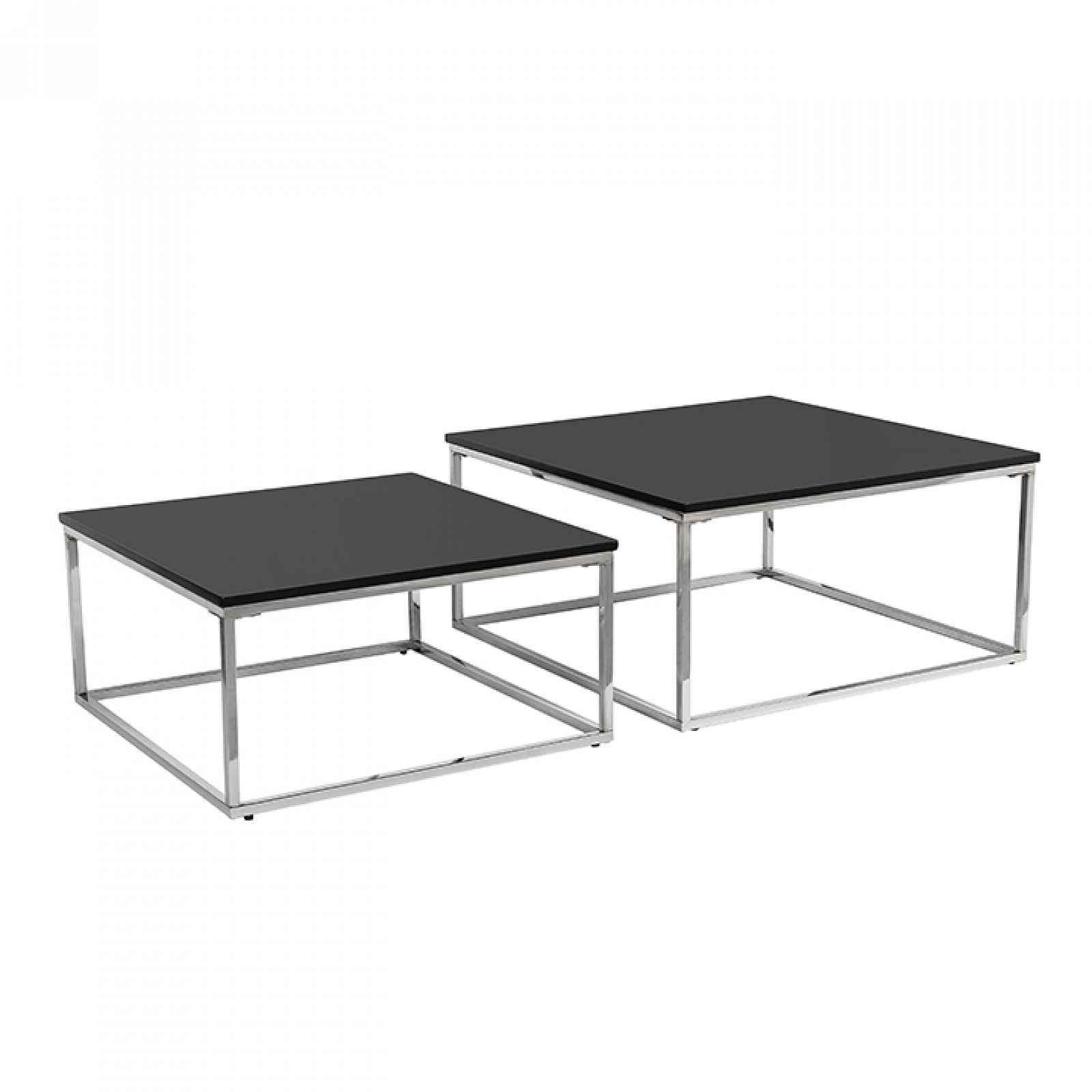 Set dvou konferenčních stolků, černá/chrom, AMIAS Tempo Kondela