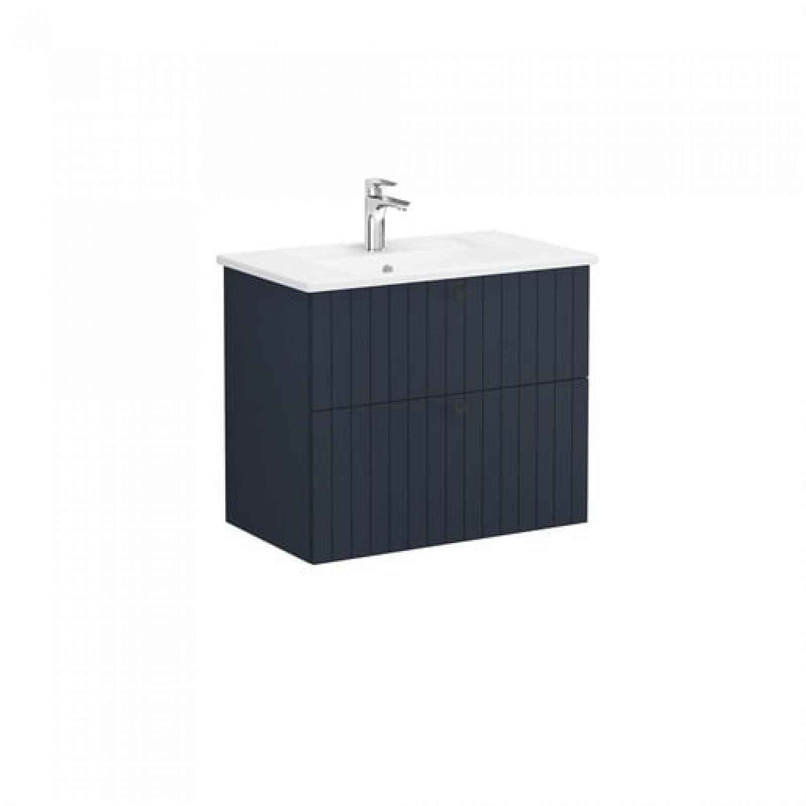 Koupelnová skříňka s umyvadlem Vitra Root 80x67x46 cm modrá mat ROOTG80BINTS