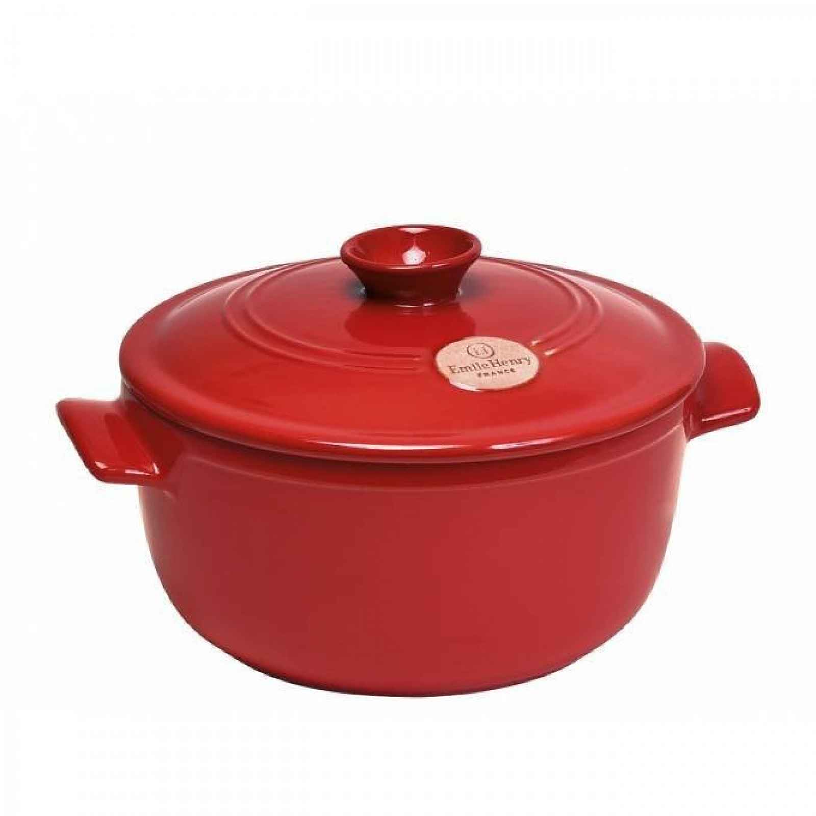 Emile Henry Hrnec kulatý s poklicí - 28,5 cm / 5 l, granátová 344553