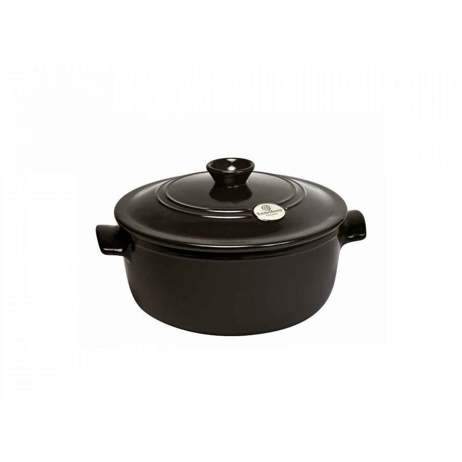 Emile Henry Hrnec kulatý s poklicí - 28,5 cm / 5 l, pepřová 794553