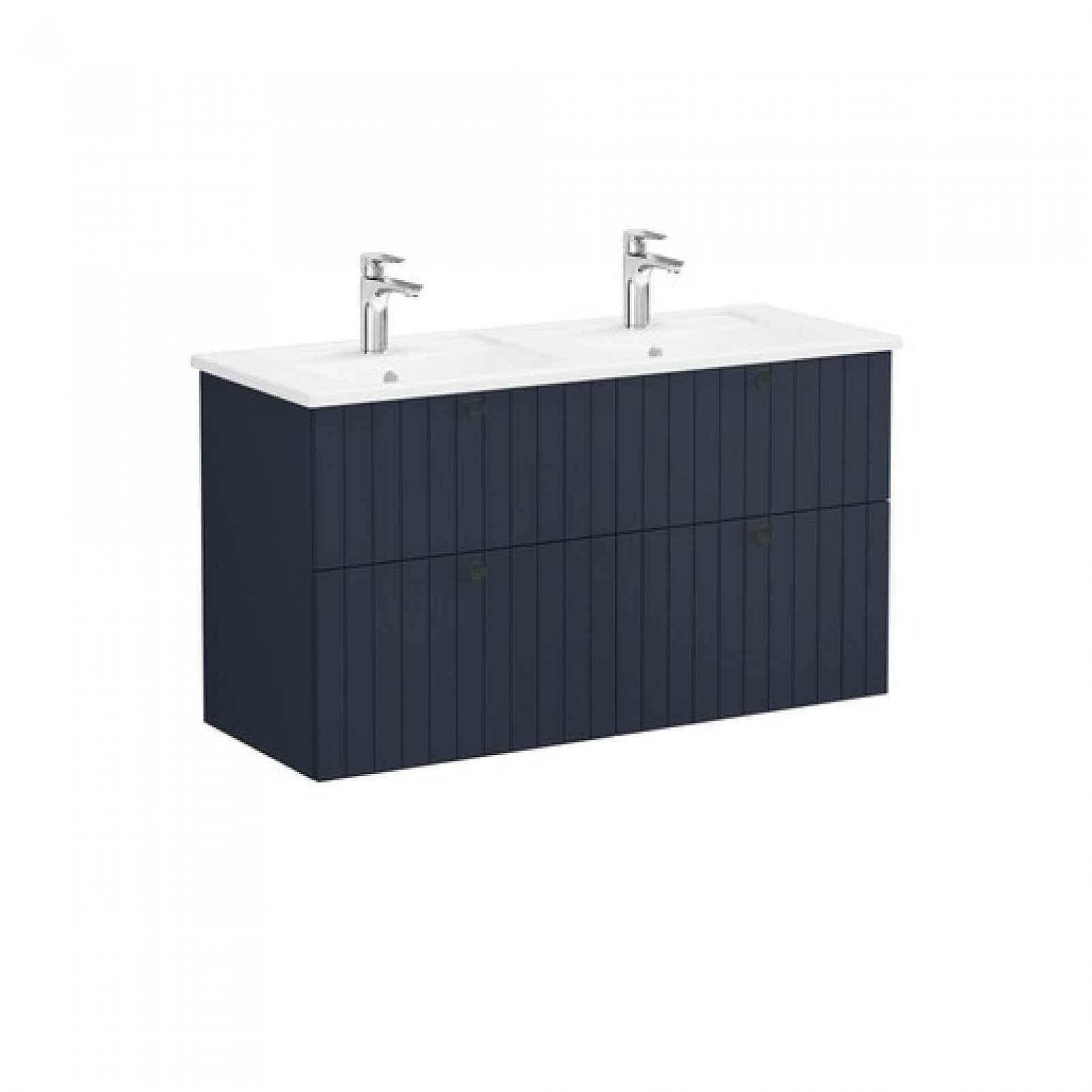 Koupelnová skříňka s umyvadlem Vitra Root 120x67x46 cm modrá mat ROOTG120BINTS