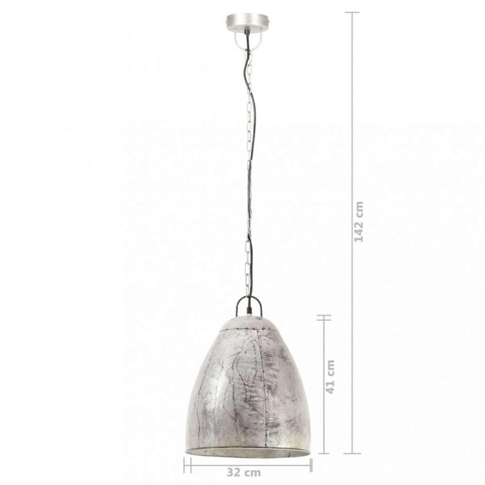 Závěsná lampa stříbrný kov Dekorhome 32 cm