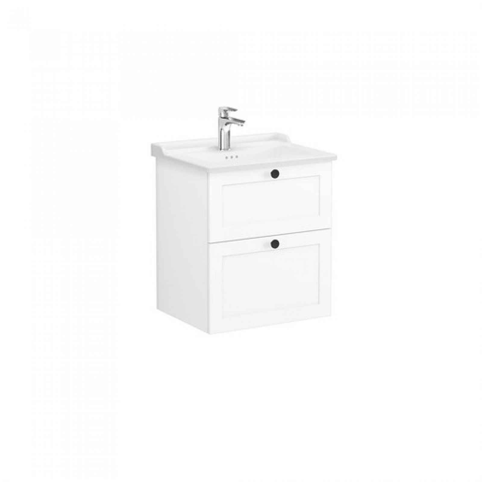 Koupelnová skříňka s umyvadlem Vitra Root 60x67x46 cm bílá mat ROOTC60WINTC