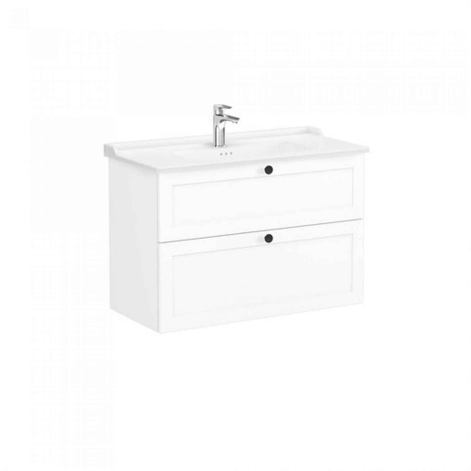 Koupelnová skříňka s umyvadlem Vitra Root 100x67x46 cm bílá mat ROOTC100WINTC