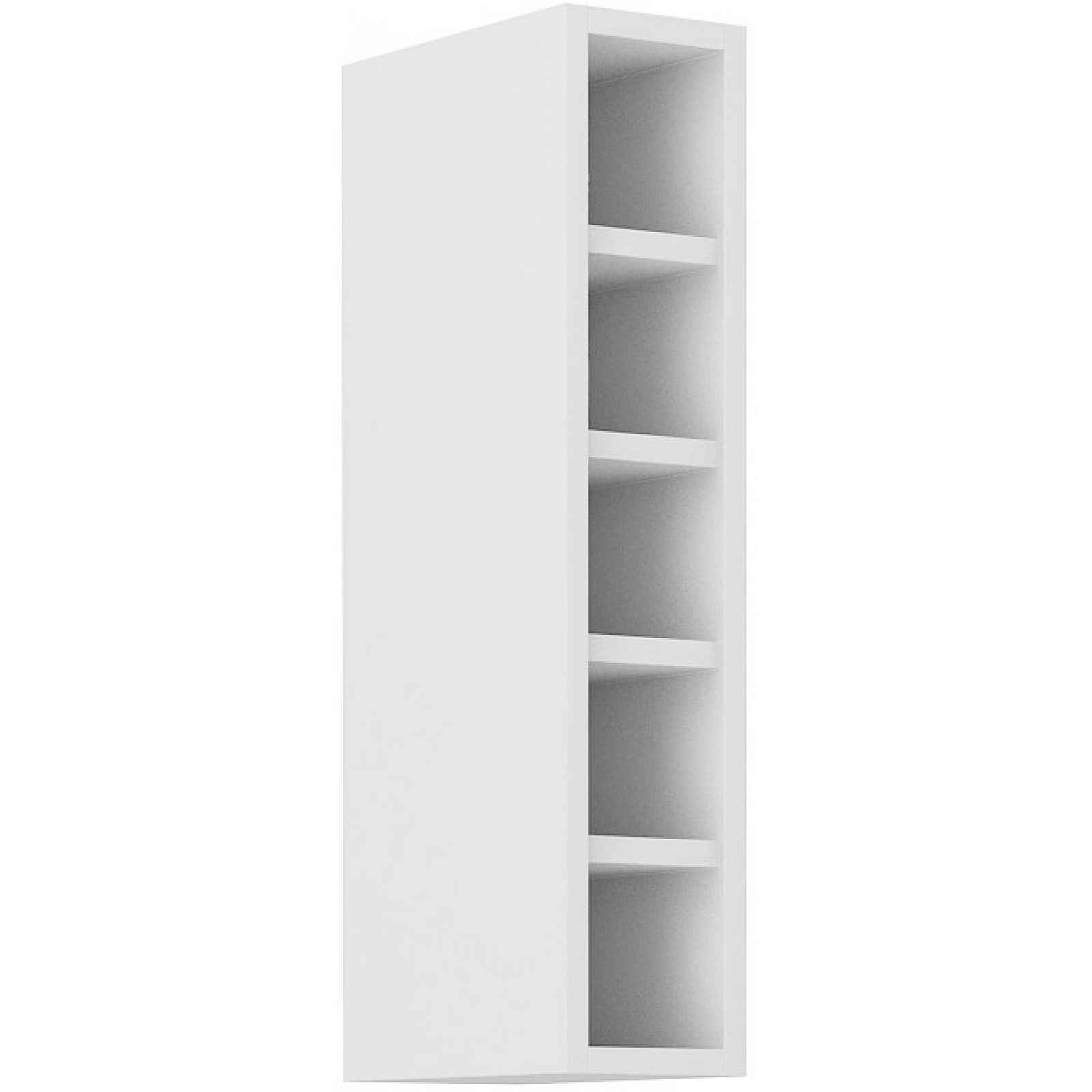 Horní kuchyňský regál Luna, 15 cm, bílý