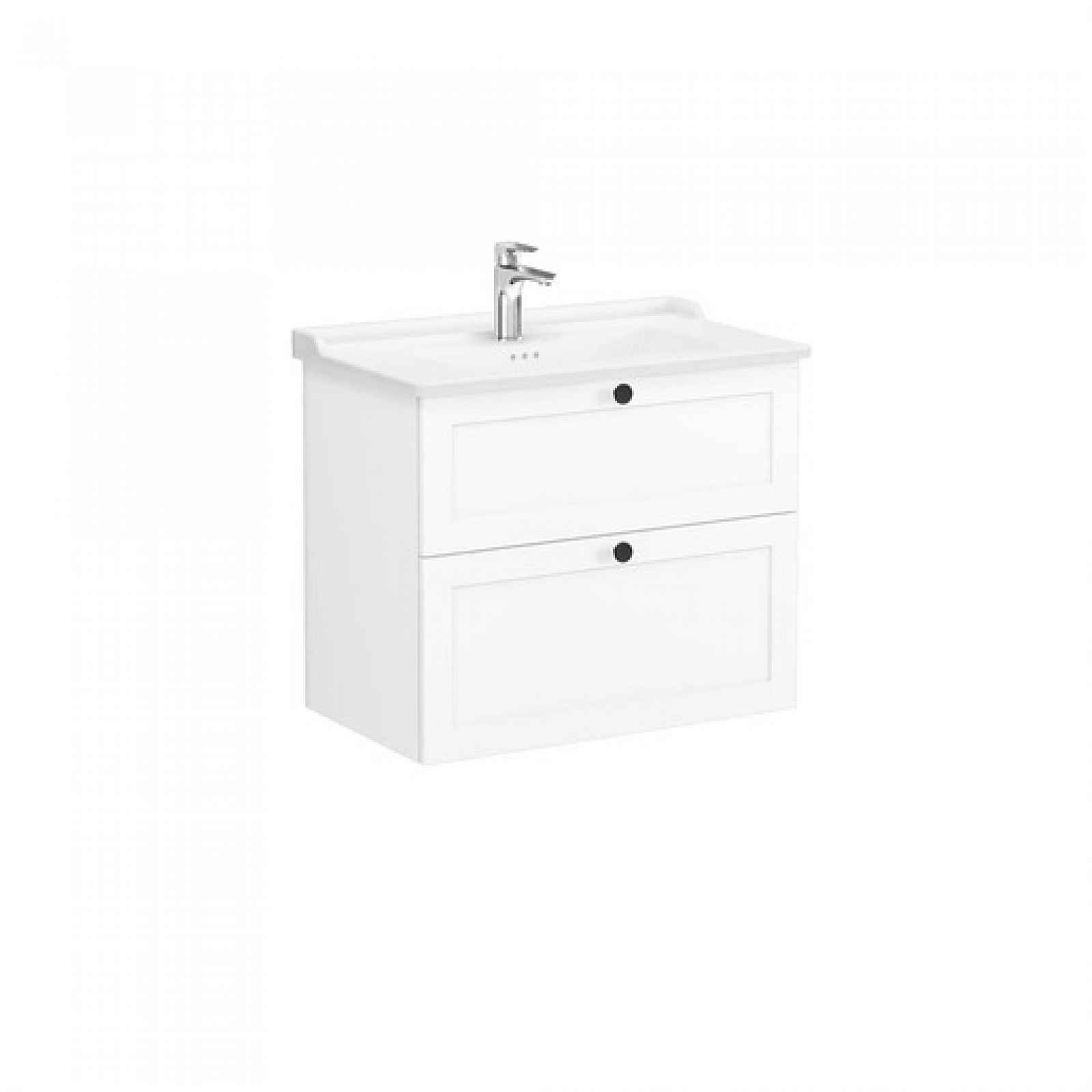 Koupelnová skříňka s umyvadlem Vitra Root 80x67x46 cm bílá mat ROOTC80WINTC