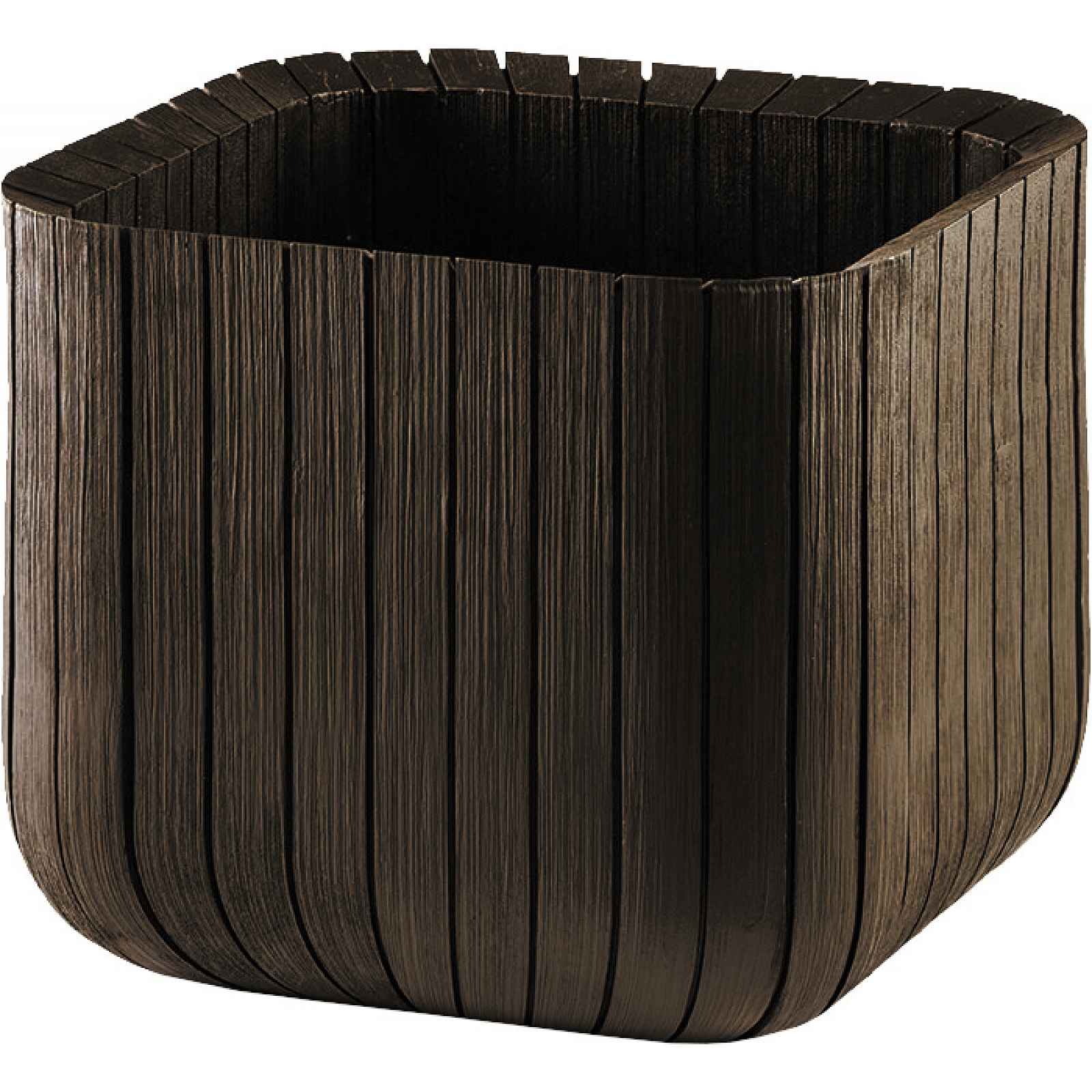 Květináč CUBE PLANTER M Keter Hnědá