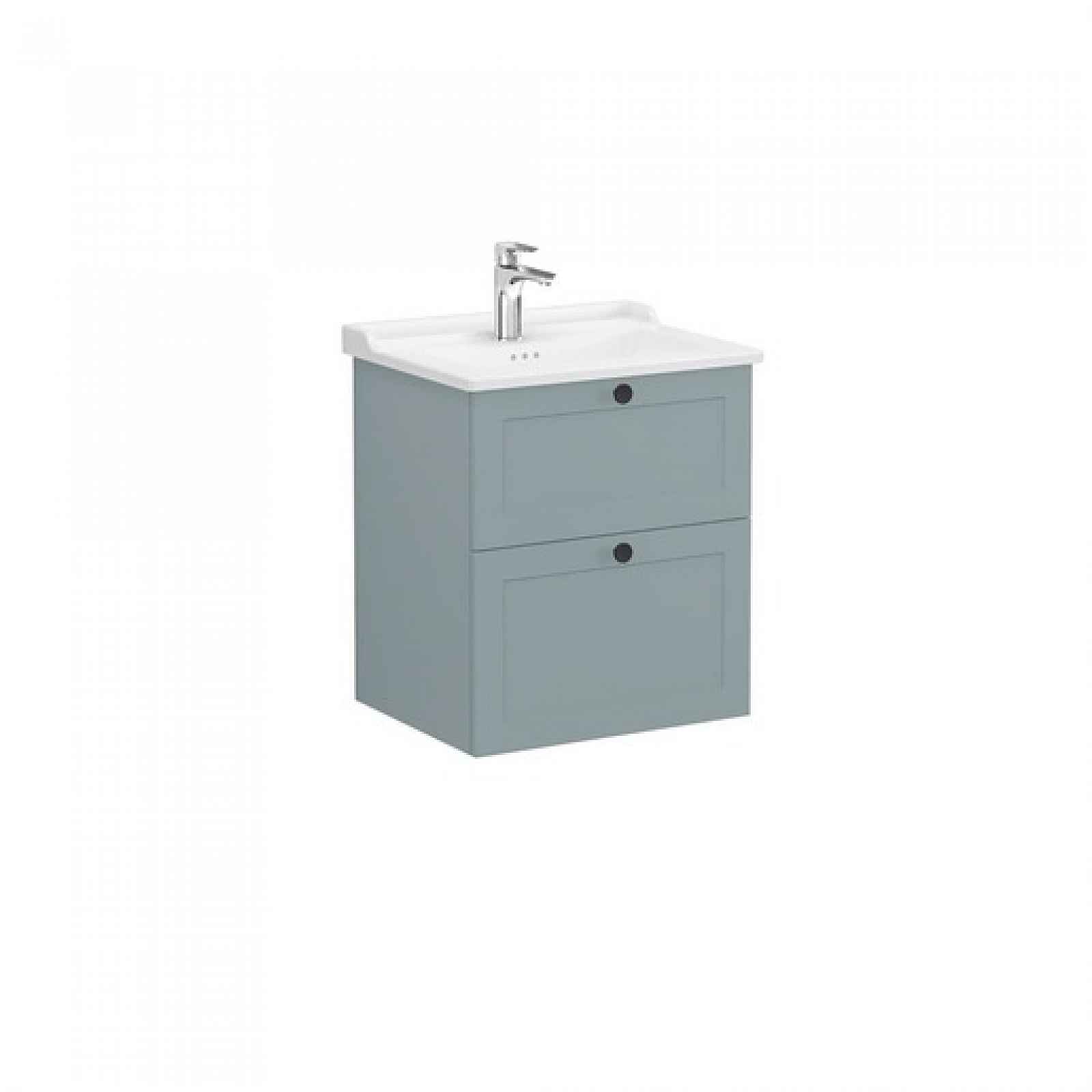 Koupelnová skříňka s umyvadlem Vitra Root 60x67x46 cm zelená mat ROOTC60GINTC