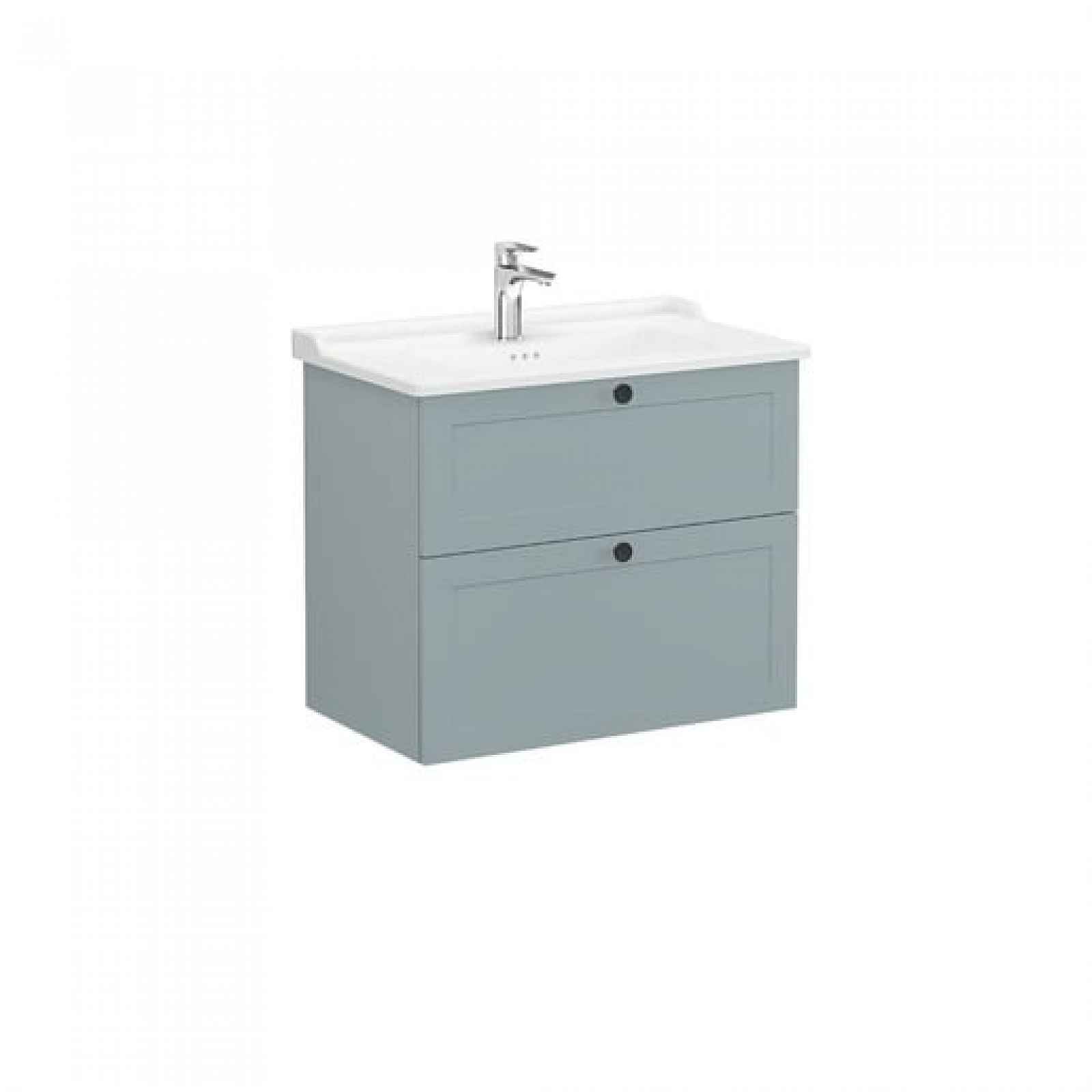 Koupelnová skříňka s umyvadlem Vitra Root 80x67x46 cm zelená mat ROOTC80GINTC