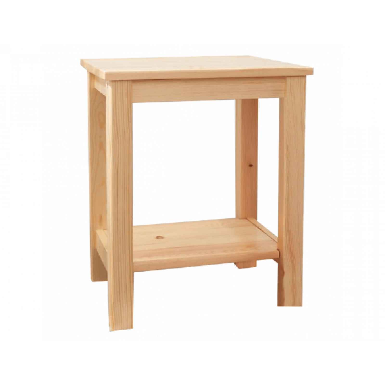 Noční stolek FOSIL, dřevo / přírodní borovice
