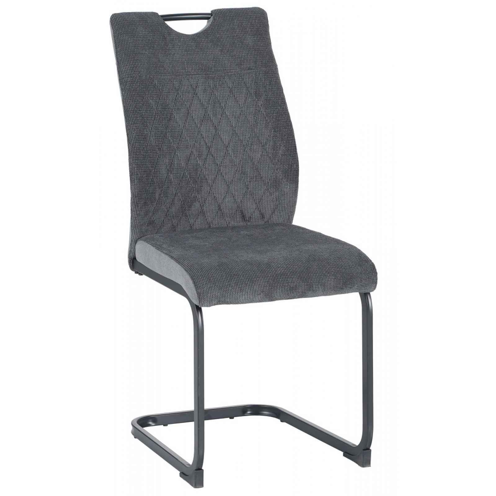 Jídelní židle Gent, kouřově šedá látka/látka v optice kůže