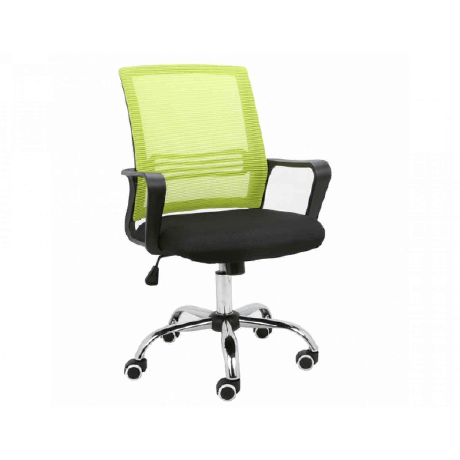 Kancelářská židle APOLO, síťovina zelená / látka černá - 60,5x54x87-95 cm