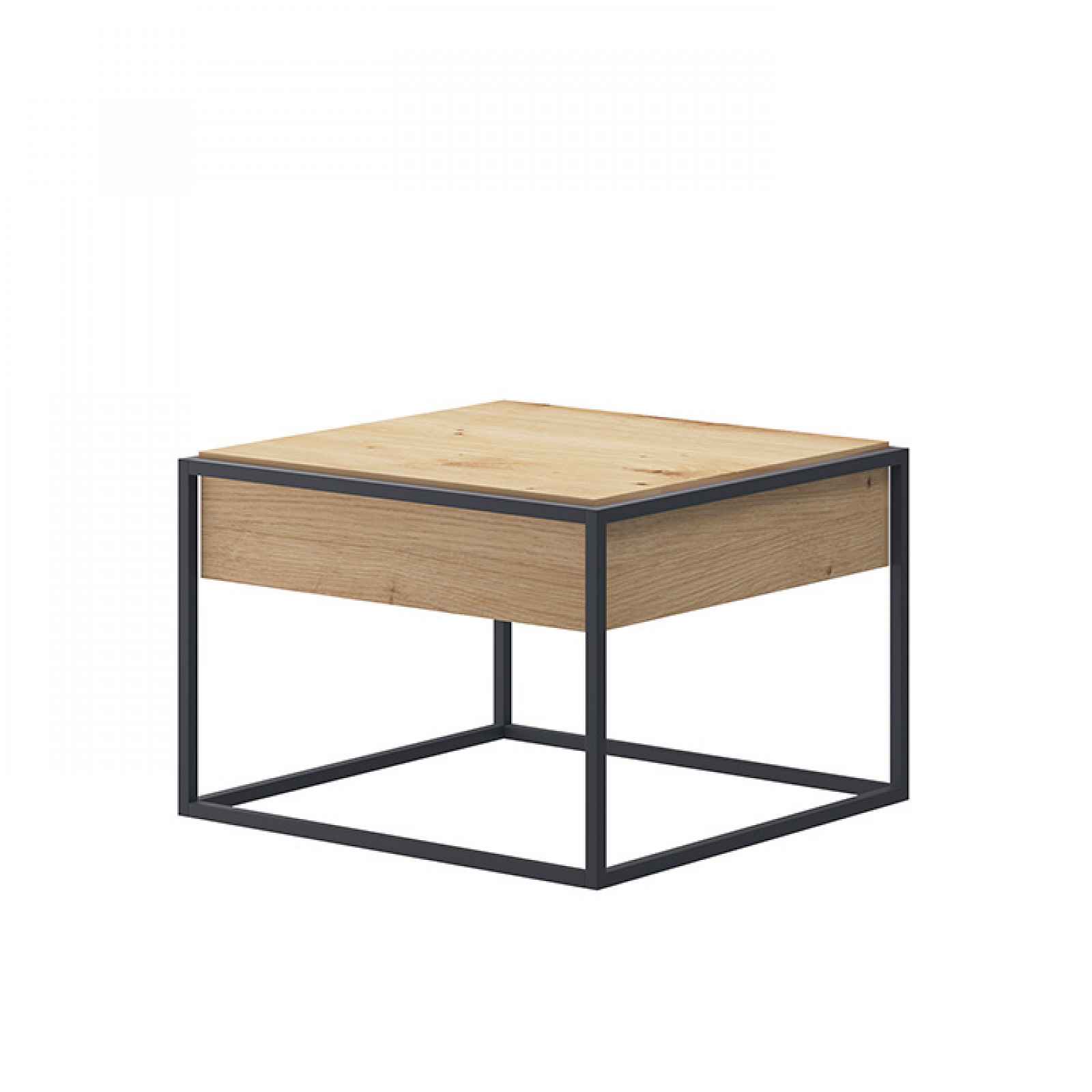 Konferenční stolek, dub artisan / černá, SPRING EL60 Tempo Kondela