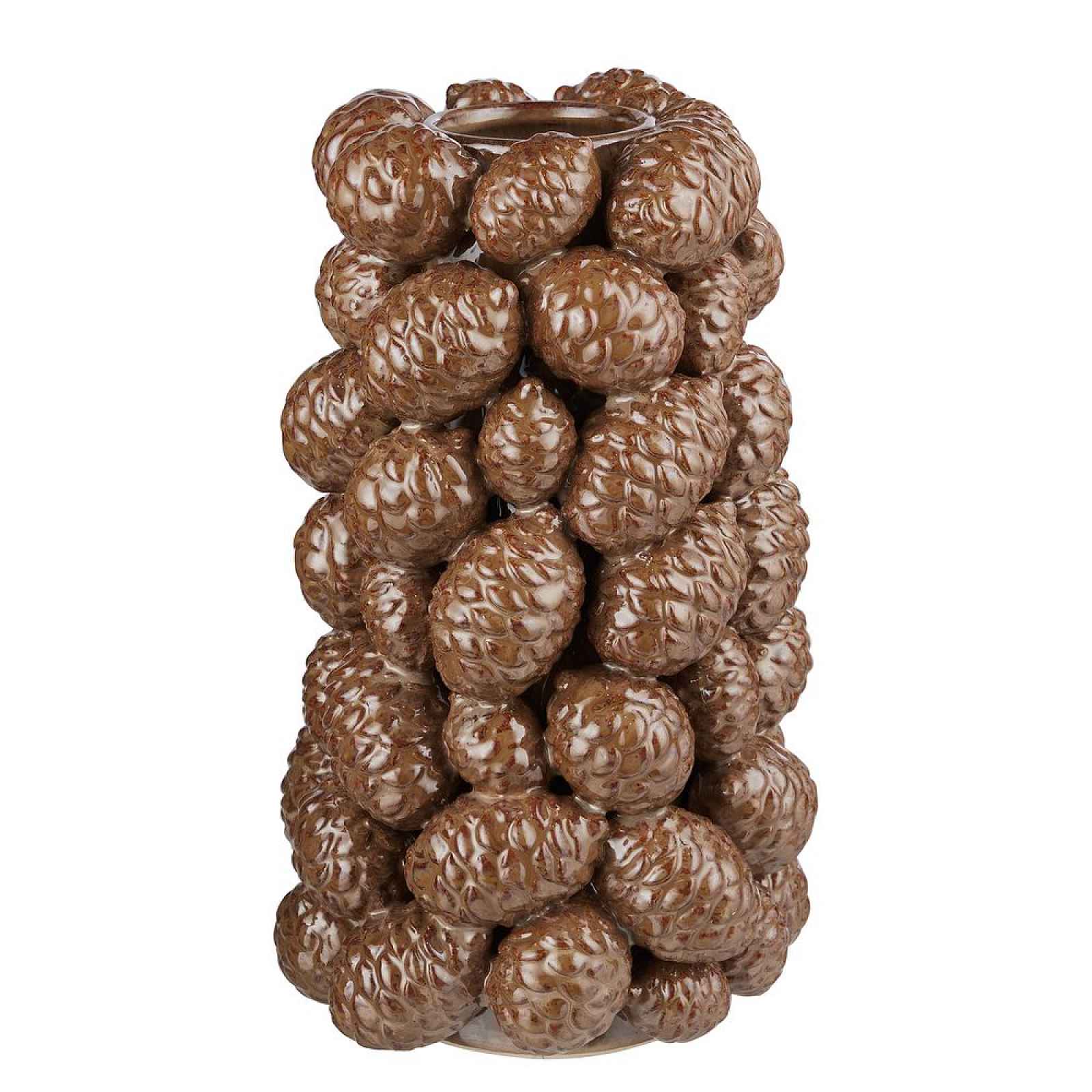 Butlers CONES Váza 30 cm - hnědá
