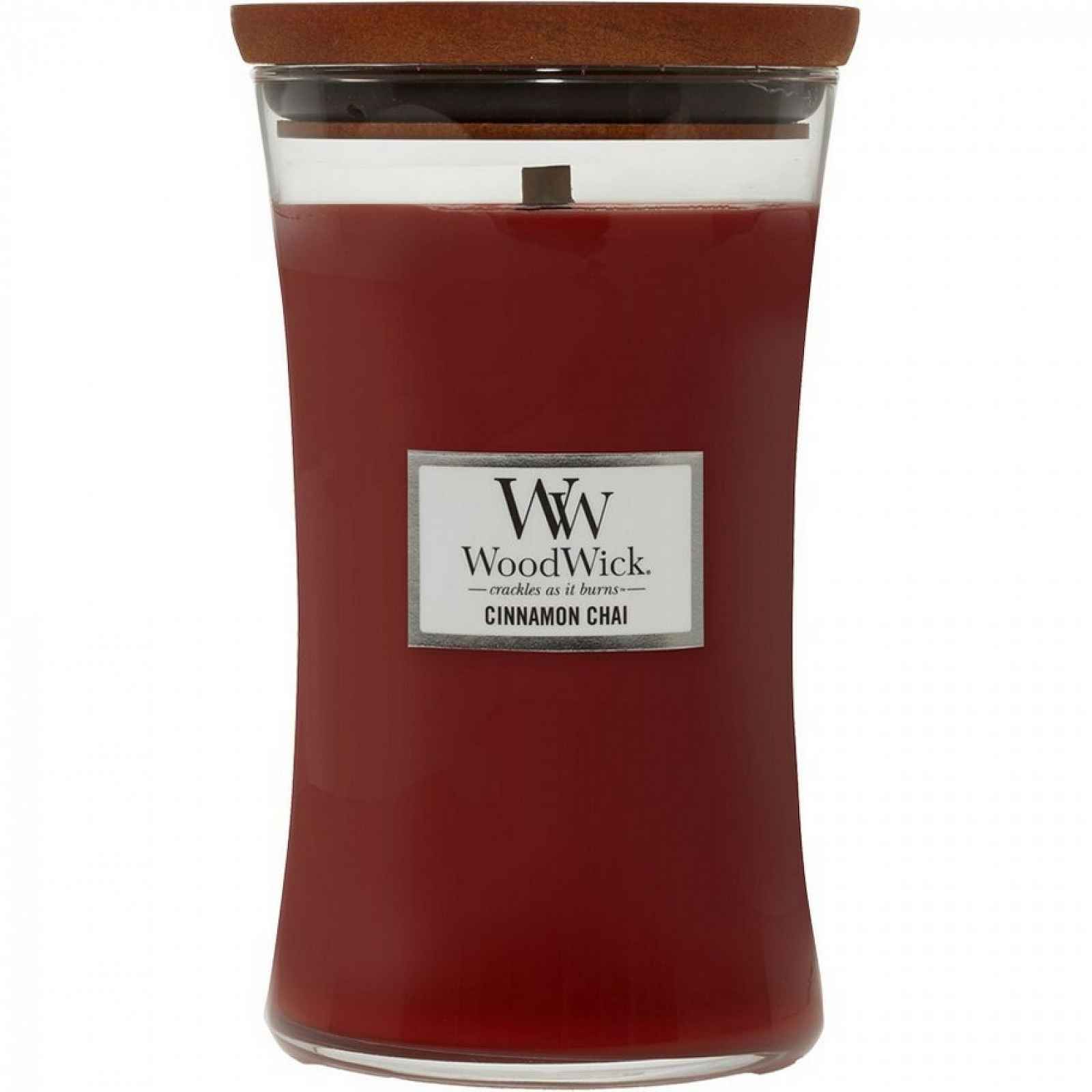 Woodwick Vonná svíčka váza velká Cinnamon Chai, 609 g