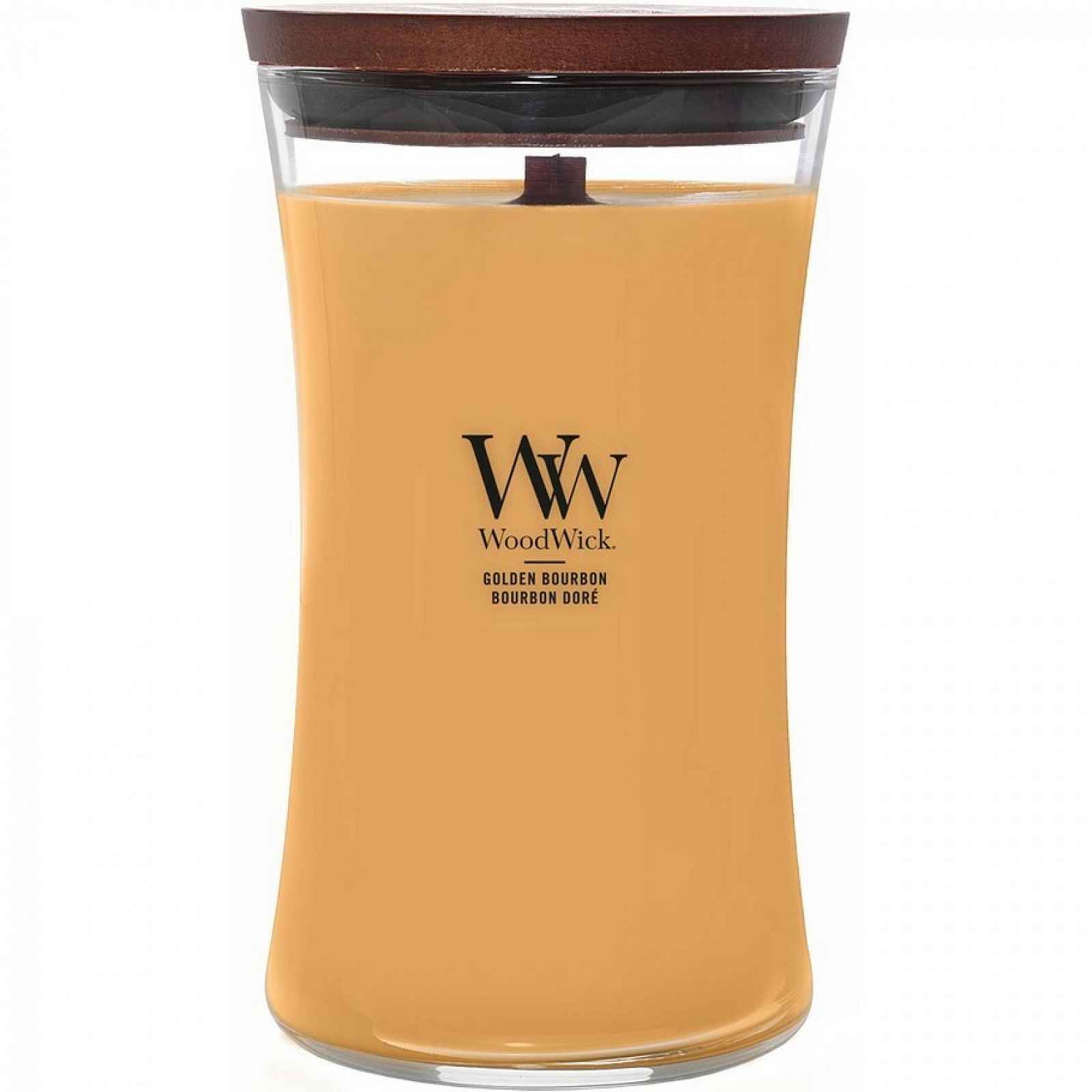 Woodwick Vonná svíčka váza velká Golden Bourbon, 609 g