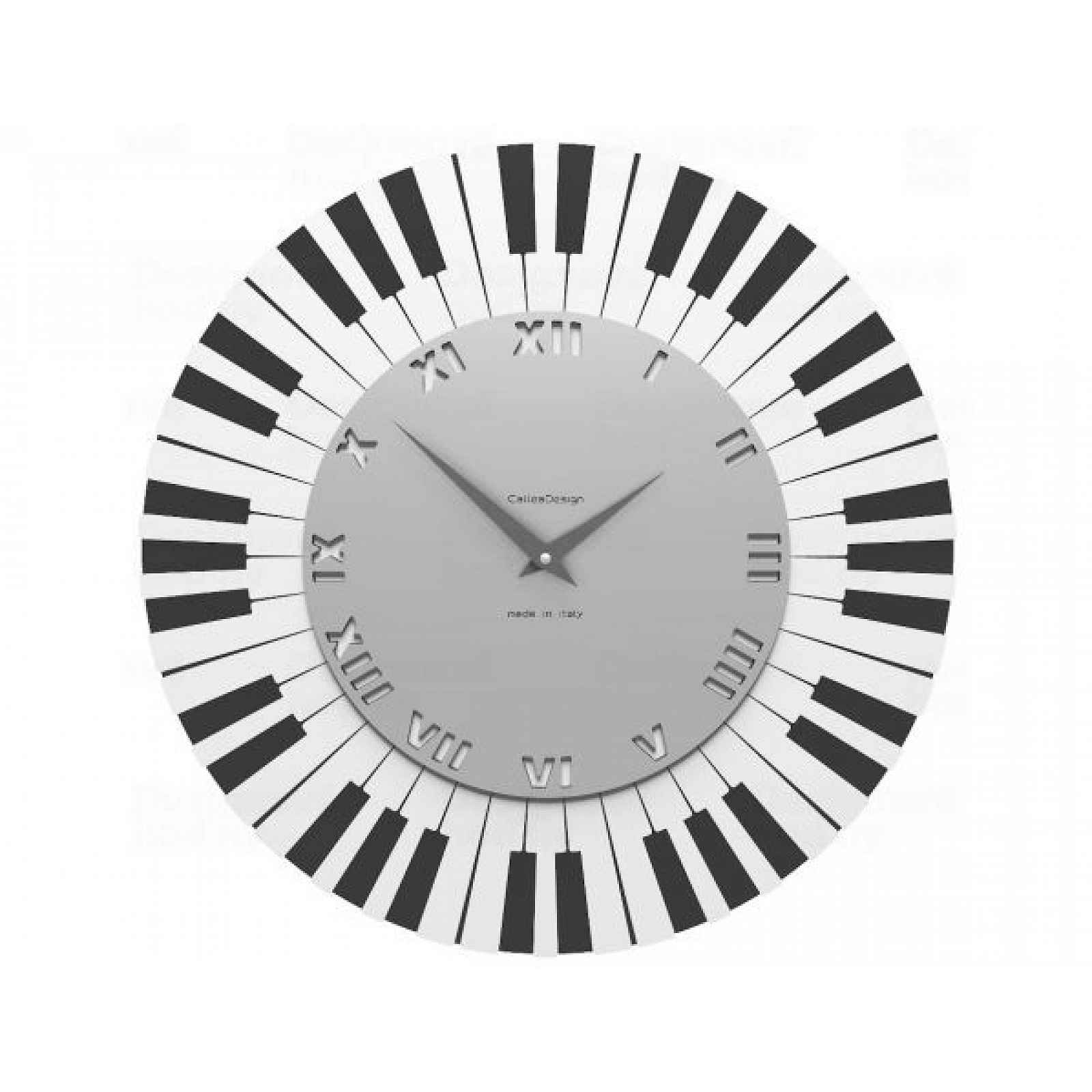 Designové hodiny 51-10-2-2 CalleaDesign Piano black 45cm