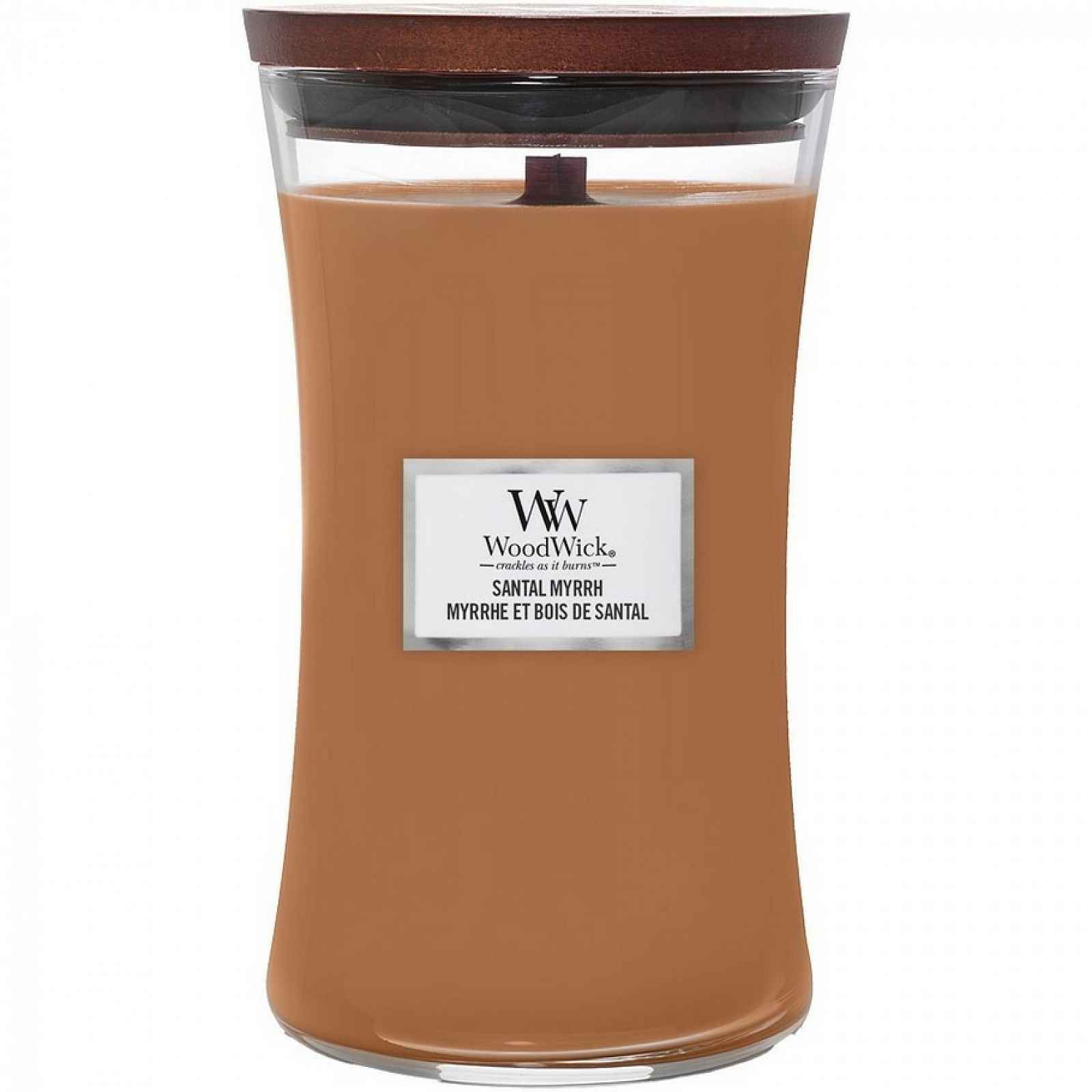 Woodwick Vonná svíčka váza velká Santal Myrrh, 609 g